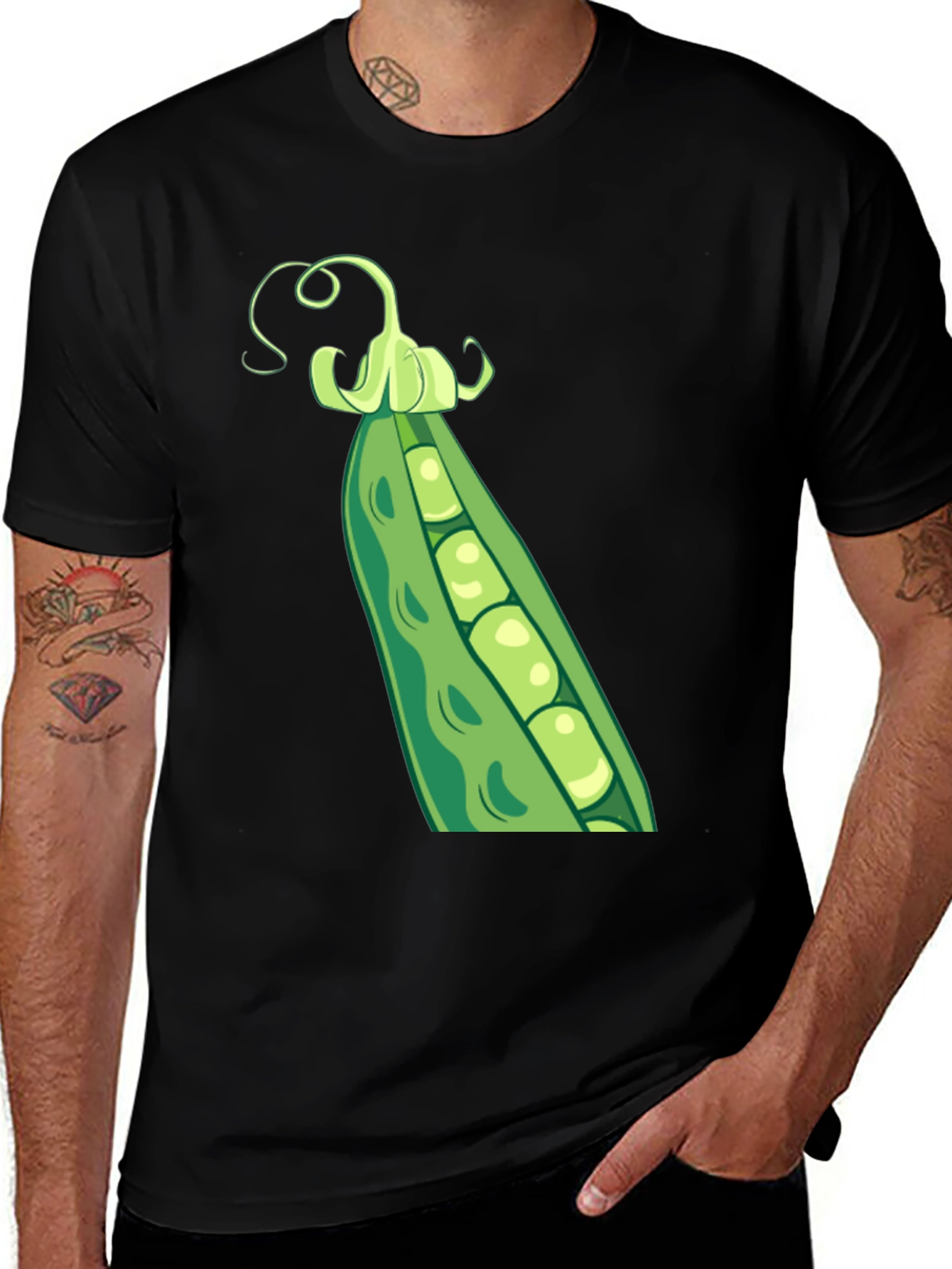 Pea Pod Graphic T-Shirt - Casual Wear