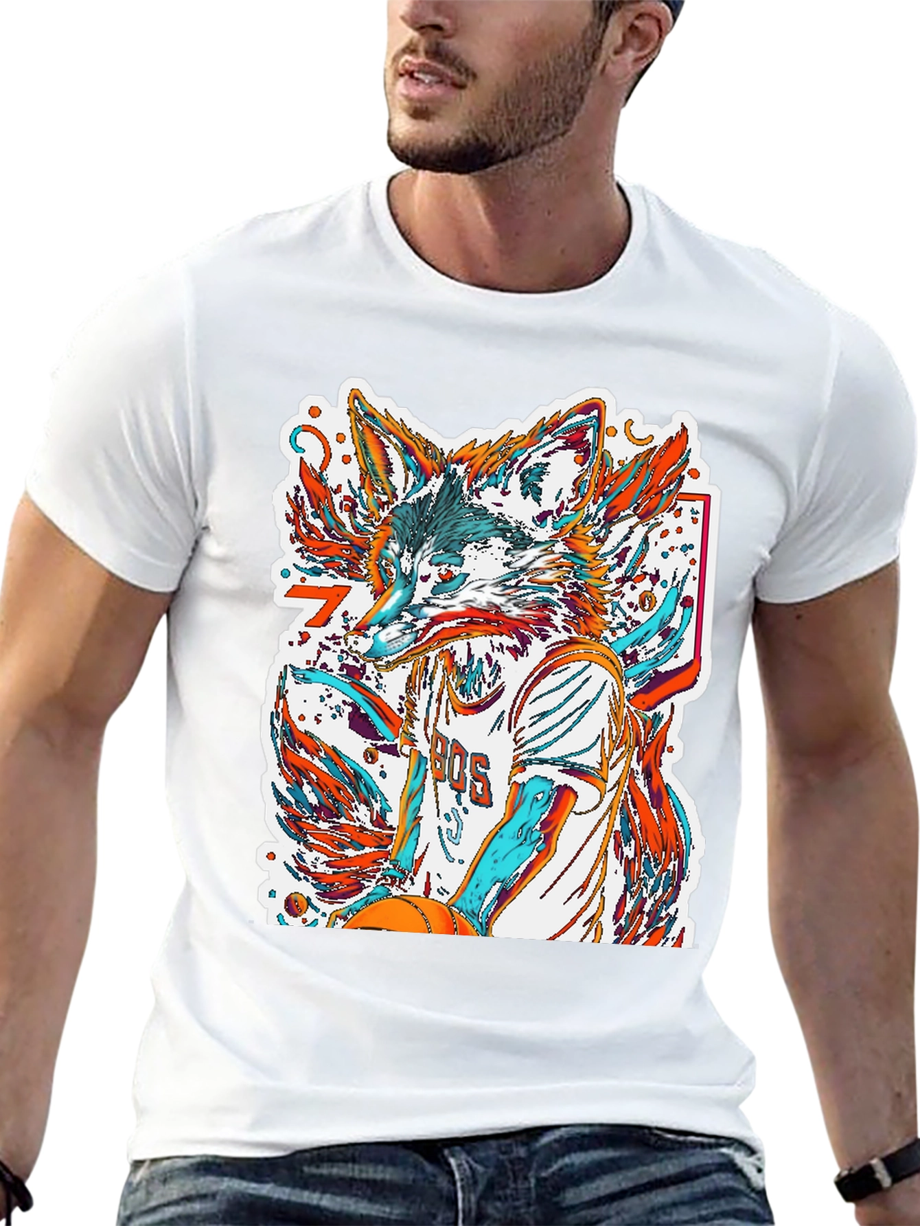Fox Basketball Graphic Tee - Streetwear Style