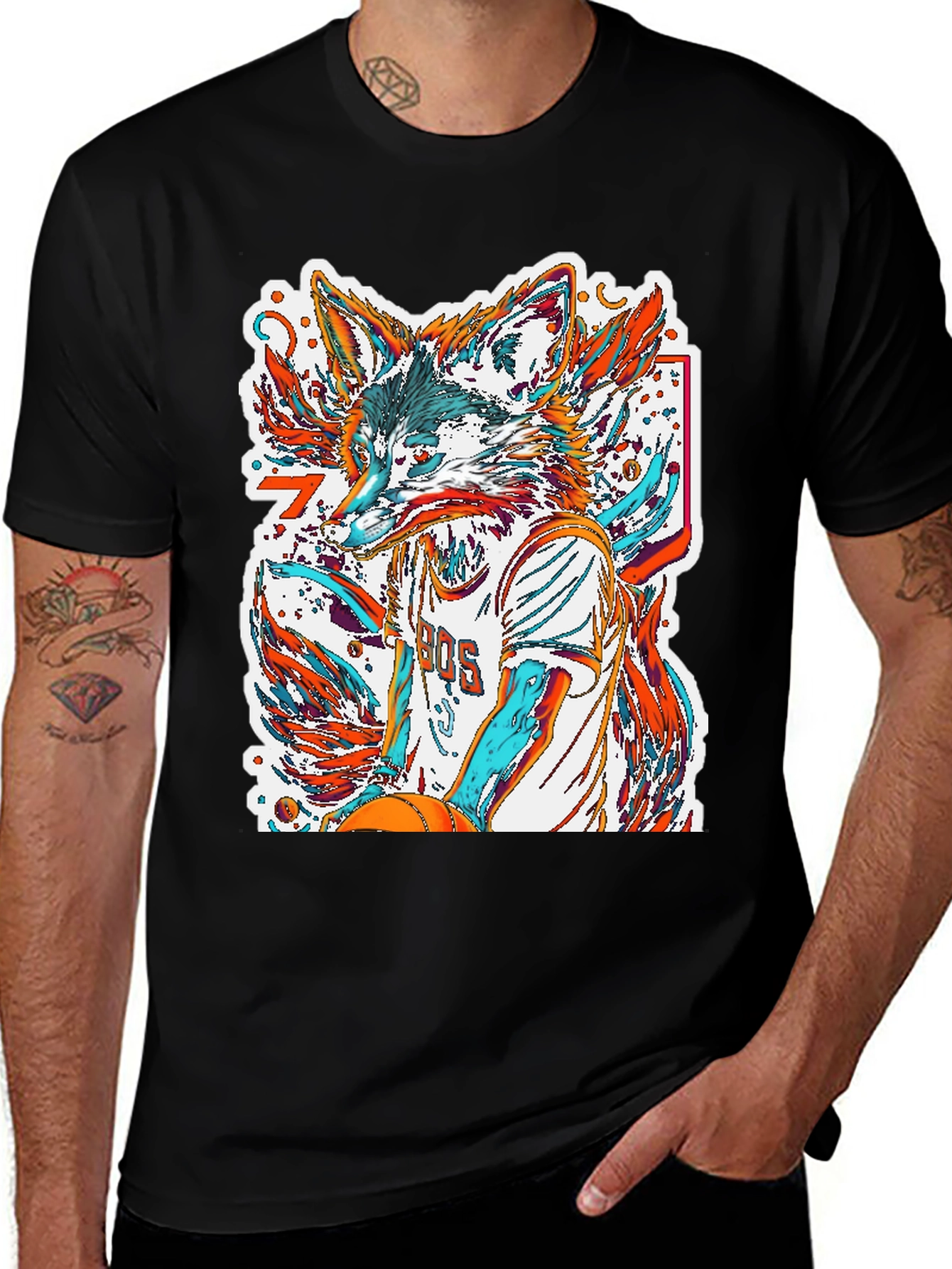 Fox Basketball Graphic Tee - Streetwear Style