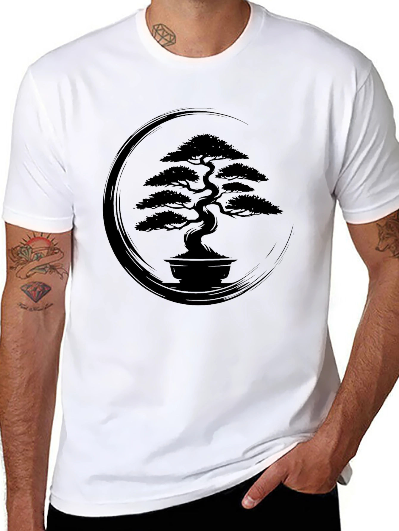 Bonsai Tree Graphic Tee - Zen Style