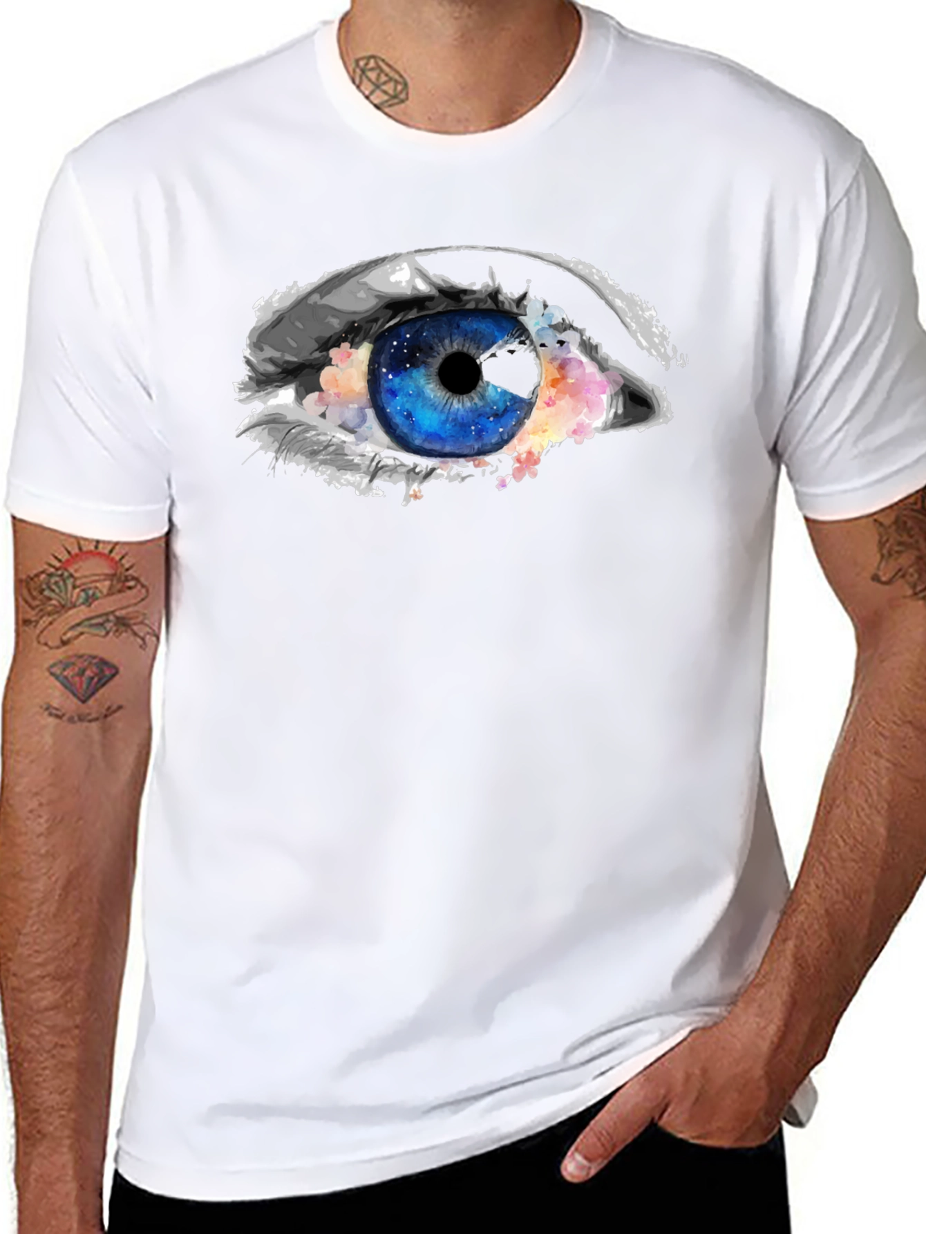 Eye Graphic Black T-Shirt - Unique Design