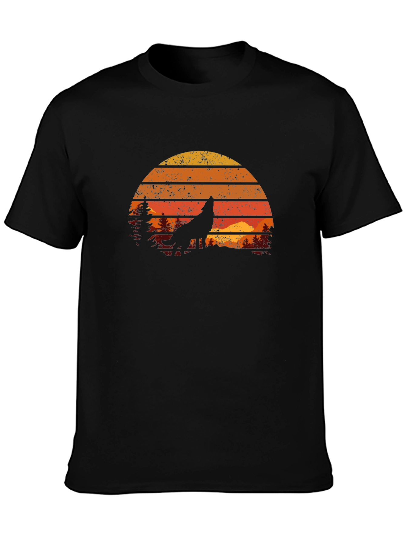 Retro Wolf Silhouette Tee