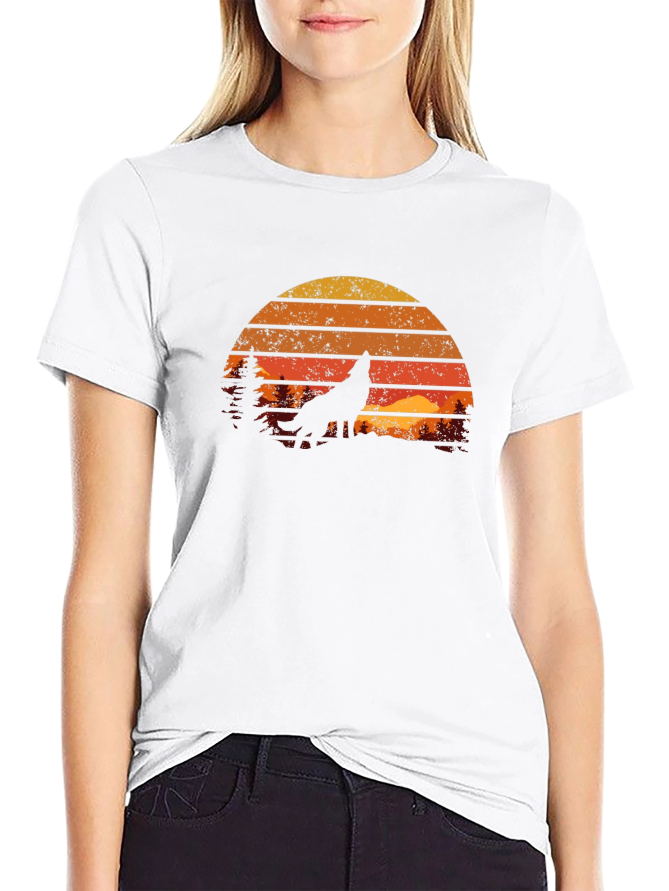 Retro Wolf Silhouette Tee