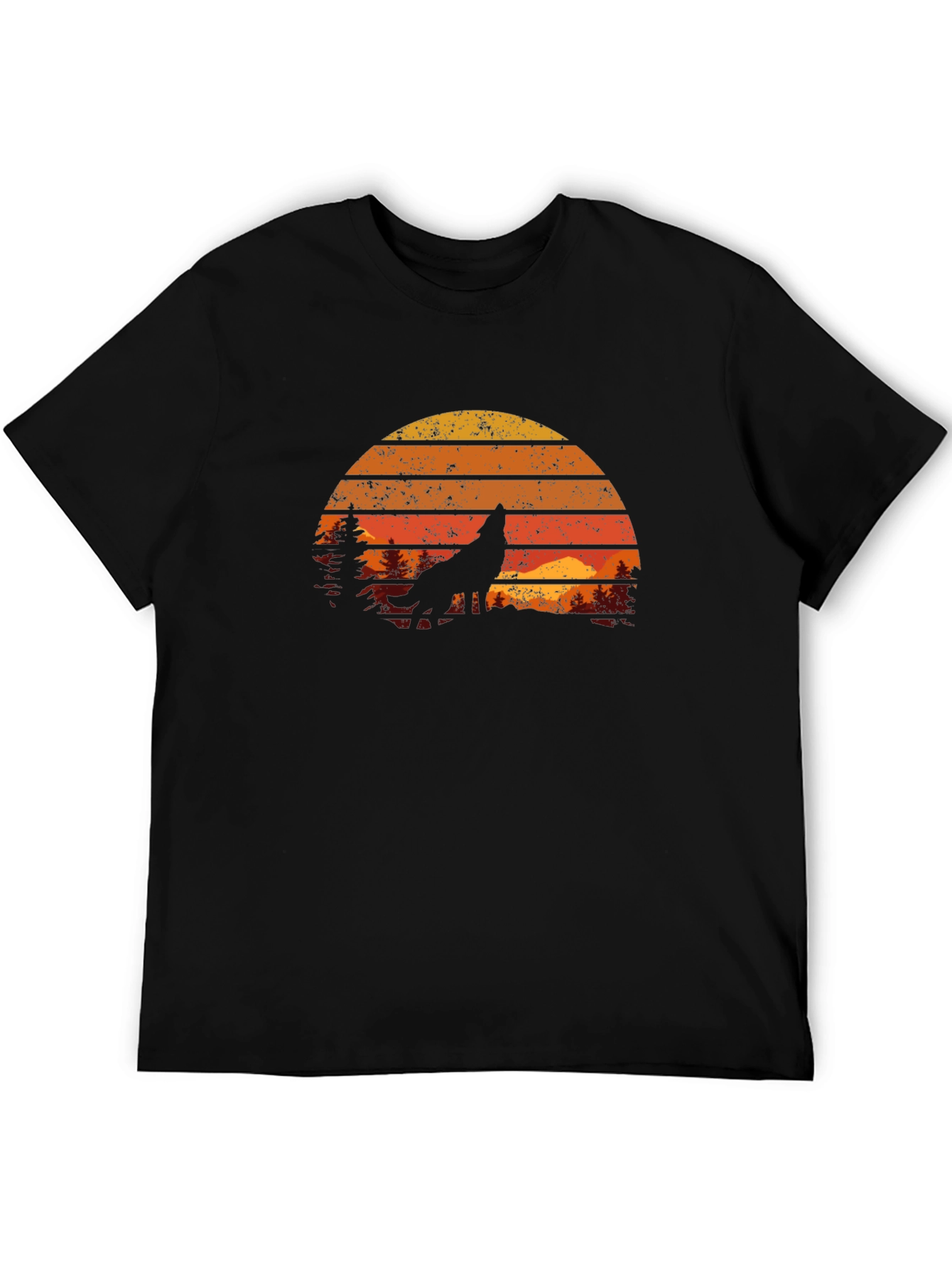 Retro Wolf Silhouette Tee