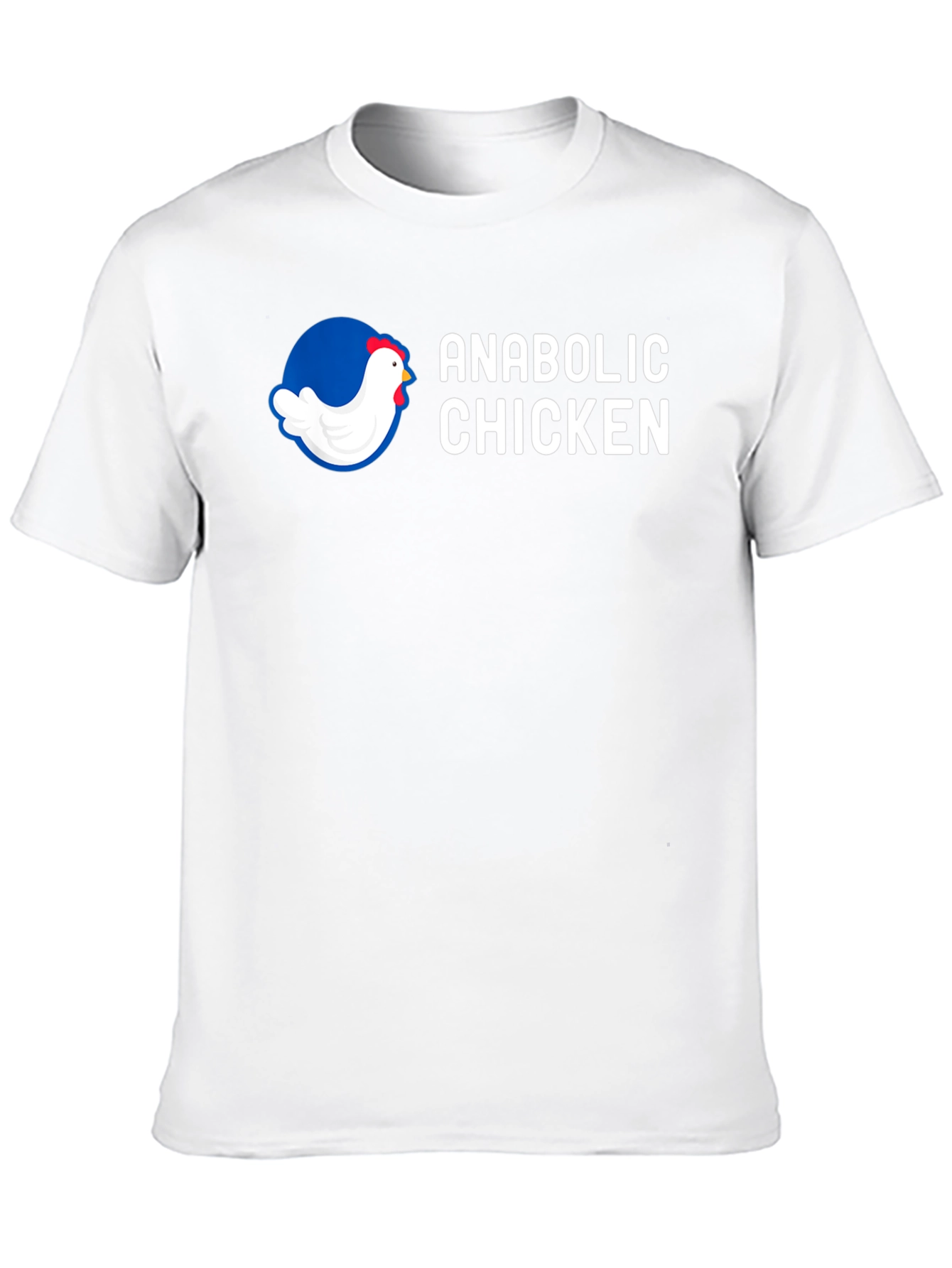Anabolic Chicken Graphic Tee - Gym Humor Shirt
