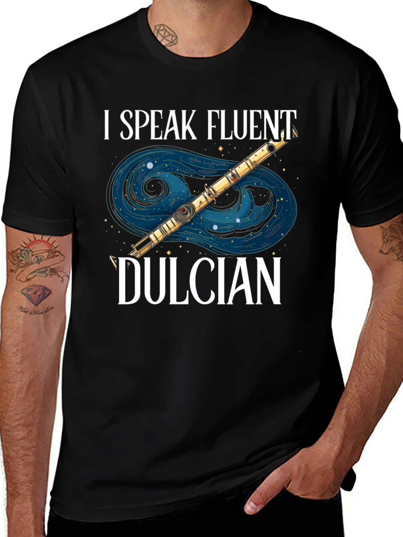 I Speak Fluent Dulcian T-Shirt Funny Musician Tee