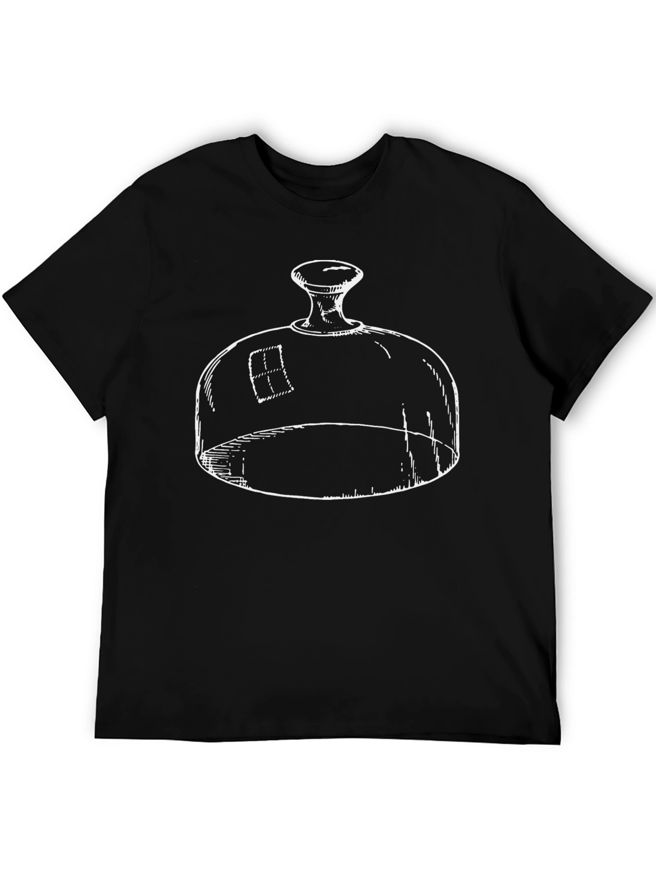 Novelty Glass Dome Graphic Black T-Shirt