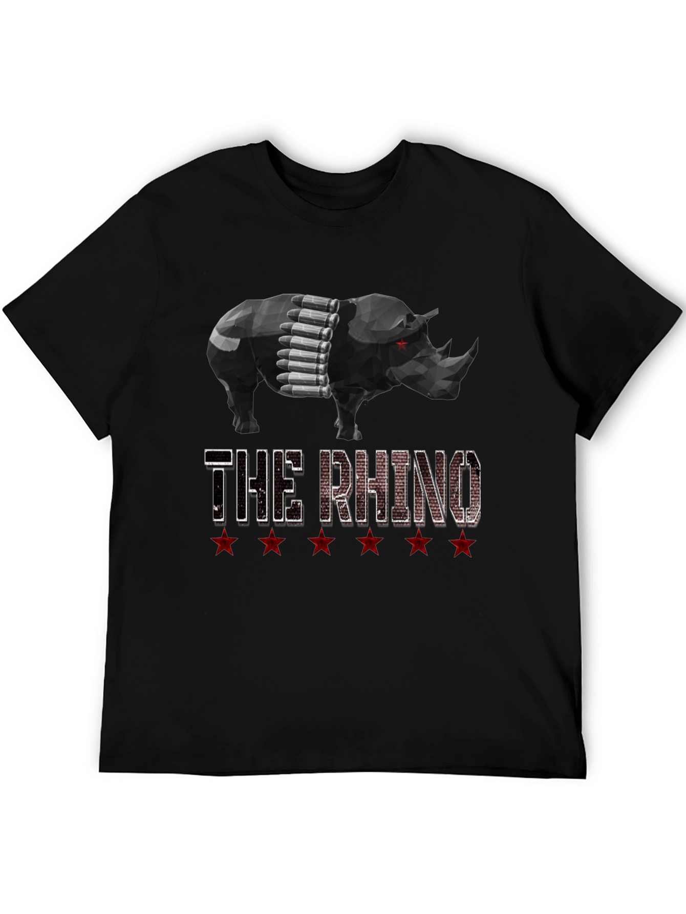 The Rhino Graphic Tee - Black Cotton T-Shirt