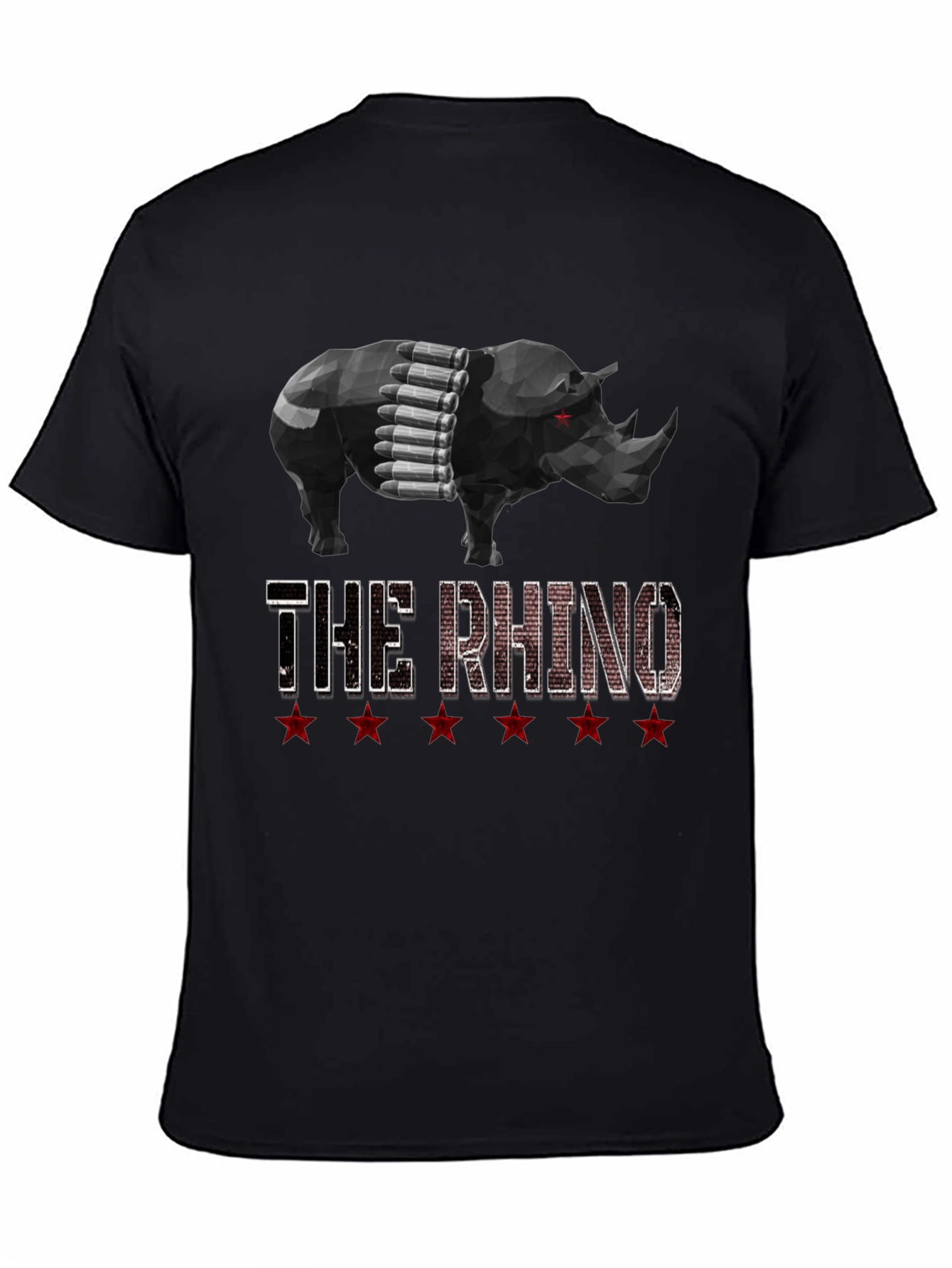 The Rhino Graphic Tee - Black Cotton T-Shirt