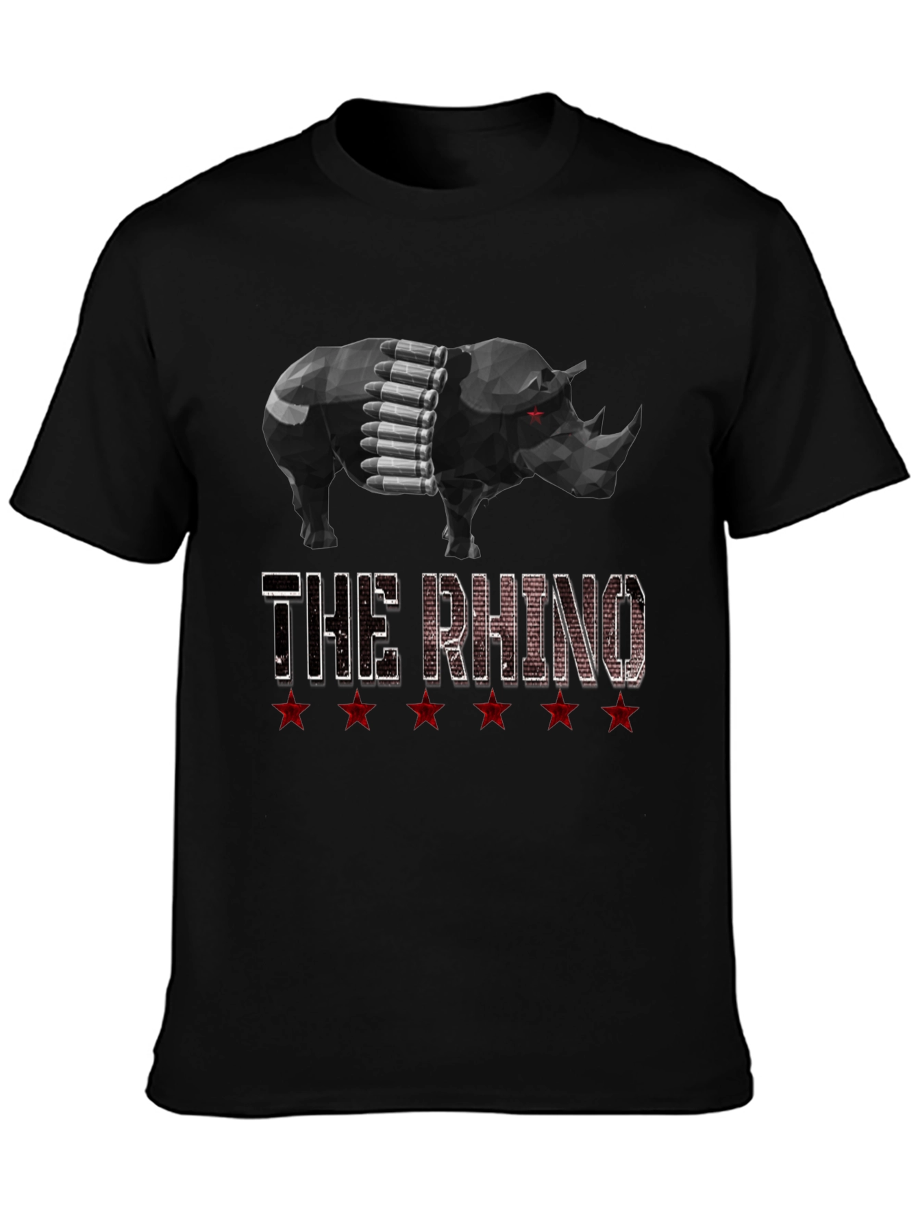 The Rhino Graphic Tee - Black Cotton T-Shirt