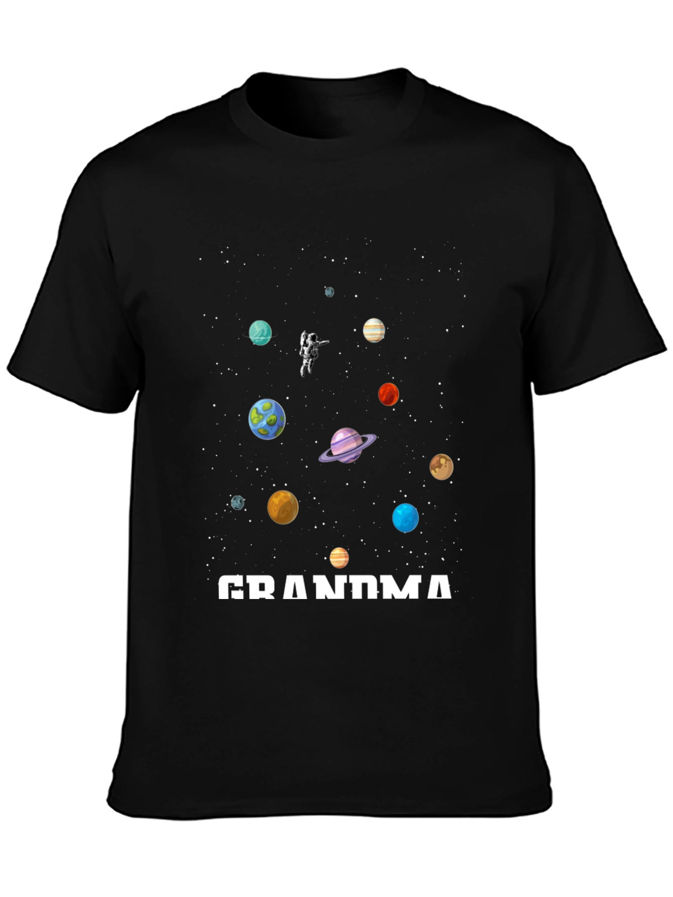 Grandma Space Planets Astronaut T-Shirt