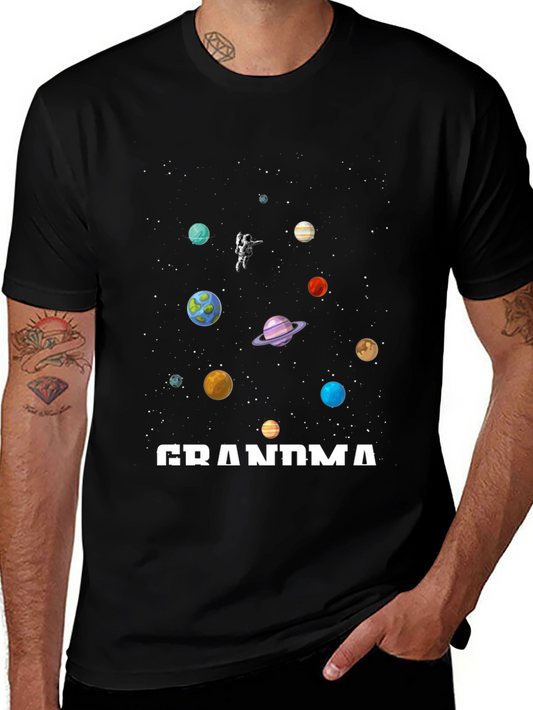 Grandma Space Planets Astronaut T-Shirt