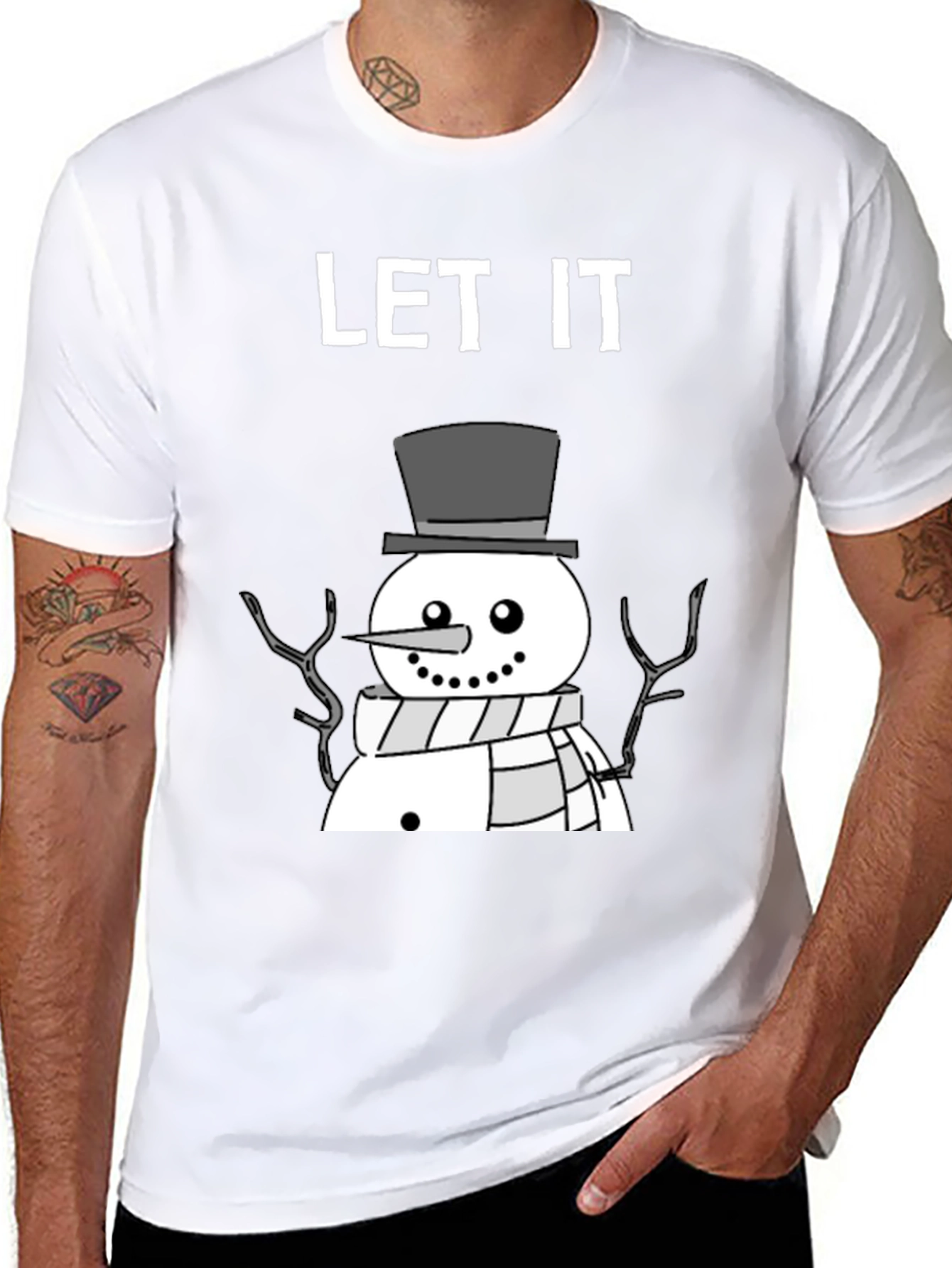 Let It Snowman T-Shirt - Winter Holiday Tee