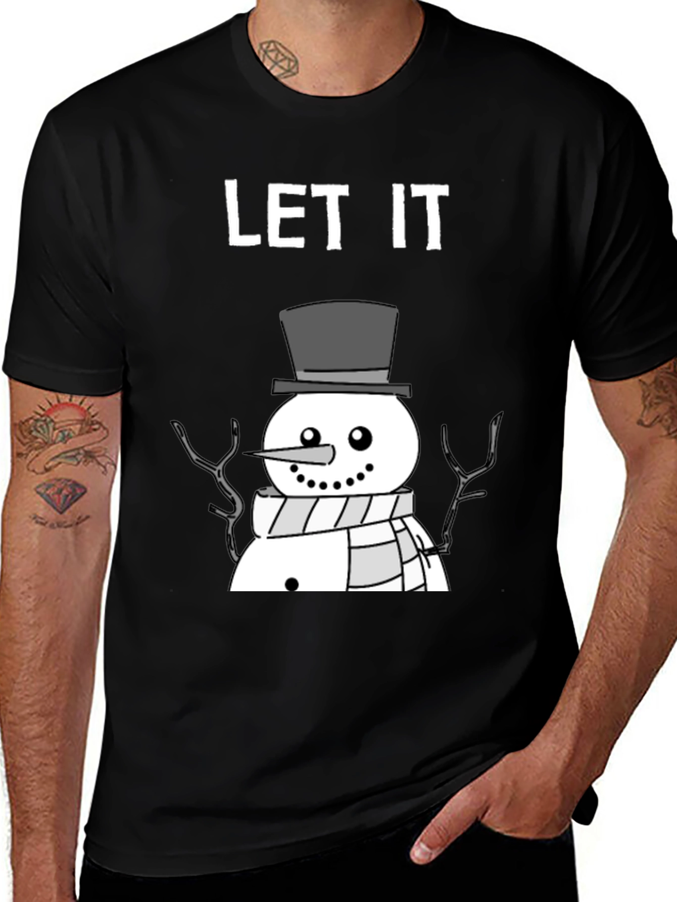 Let It Snowman T-Shirt - Winter Holiday Tee