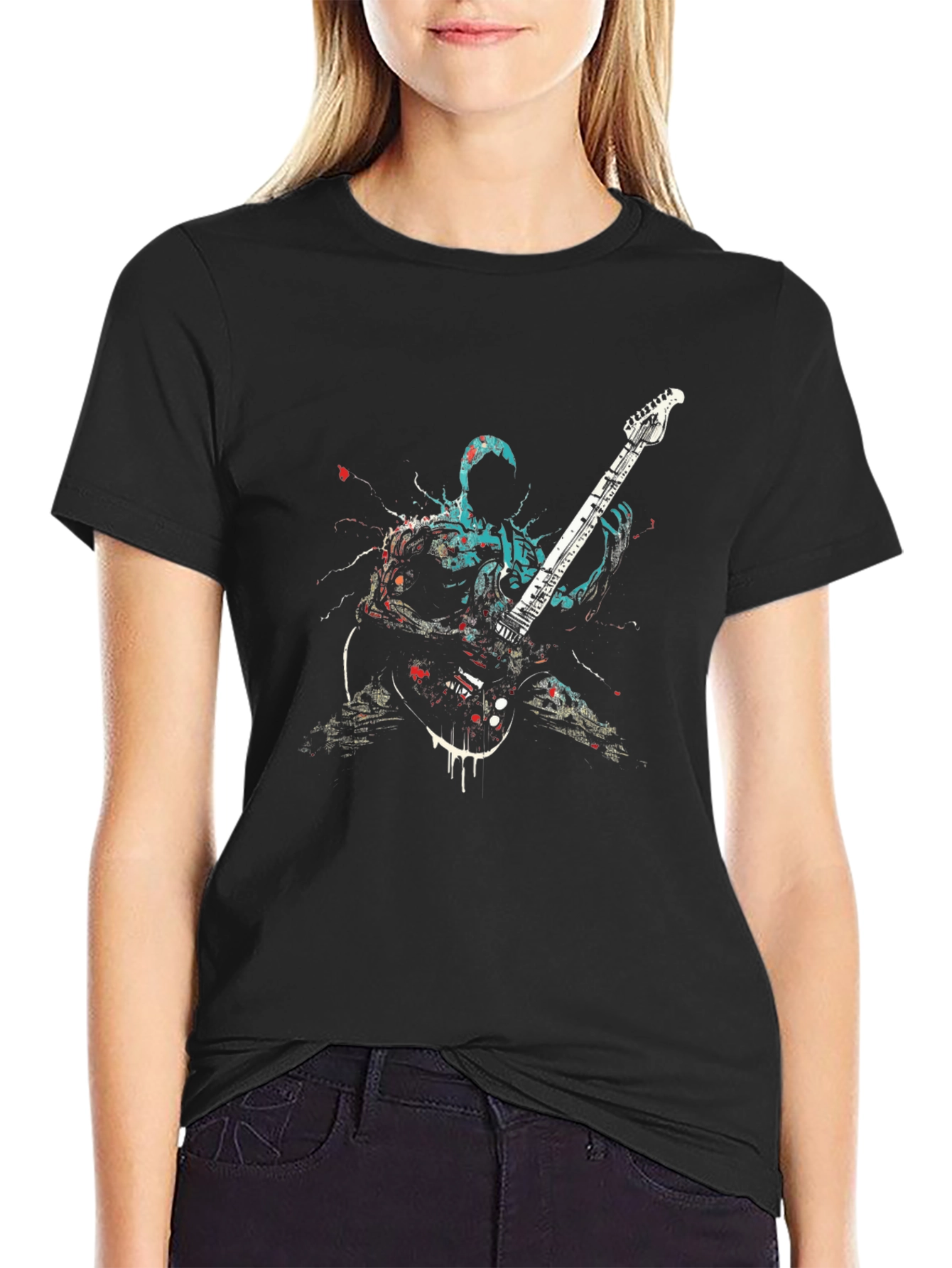 Guitarist Graphic Black T-Shirt