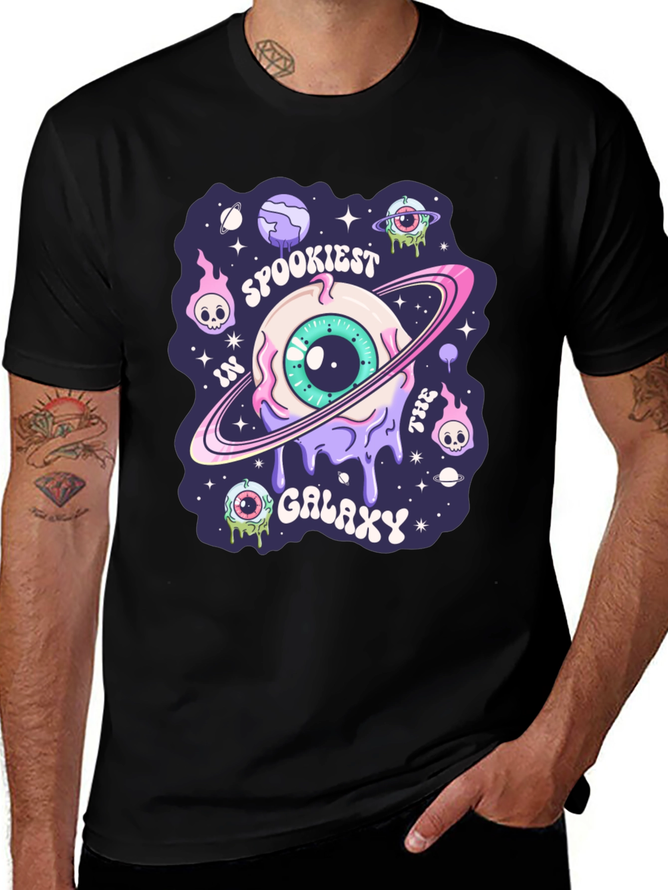 Spookiest Galaxy Graphic Print T-Shirt