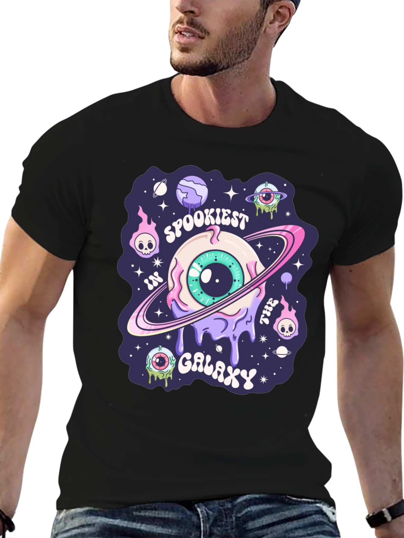 Spookiest Galaxy Graphic Print T-Shirt