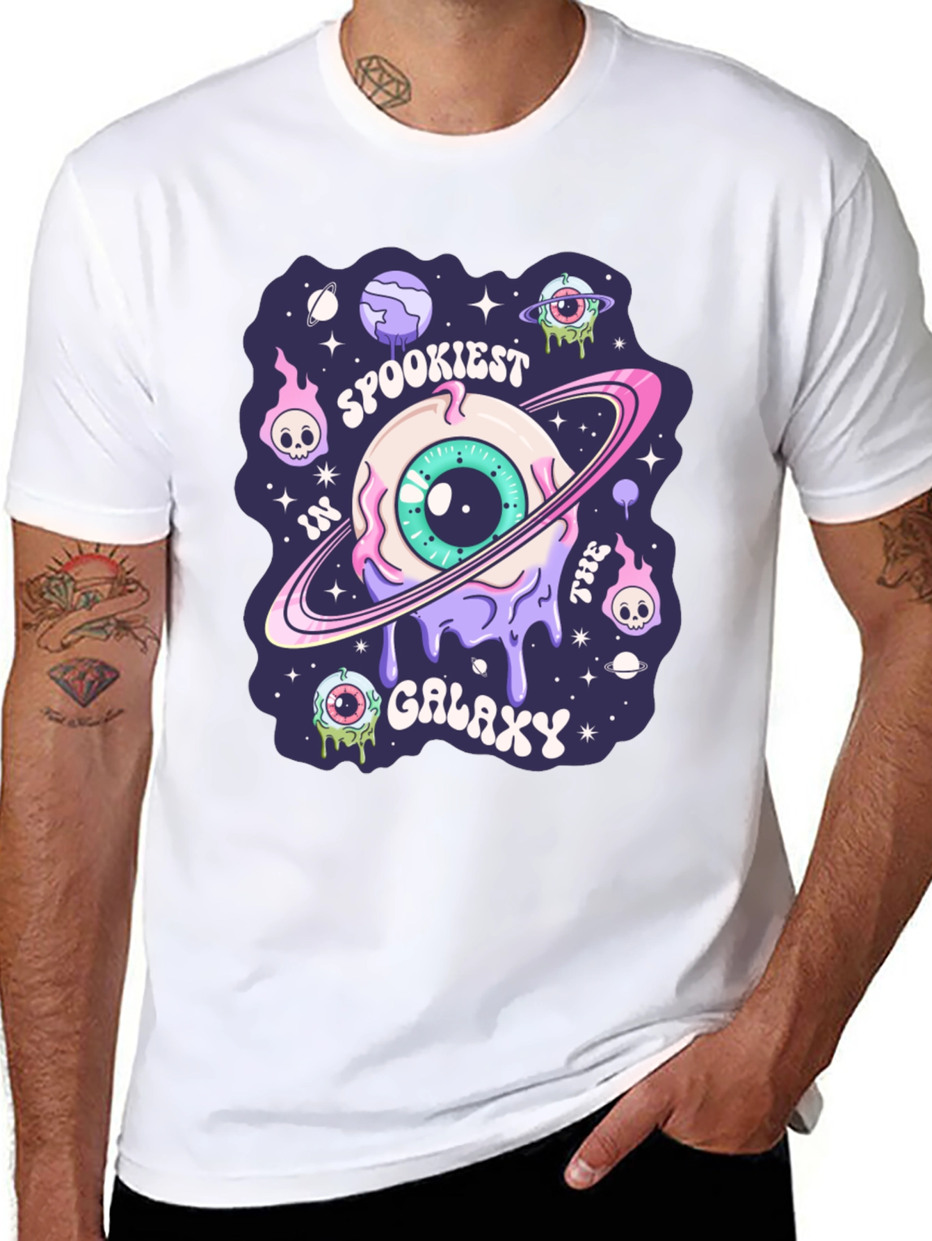 Spookiest Galaxy Graphic Print T-Shirt