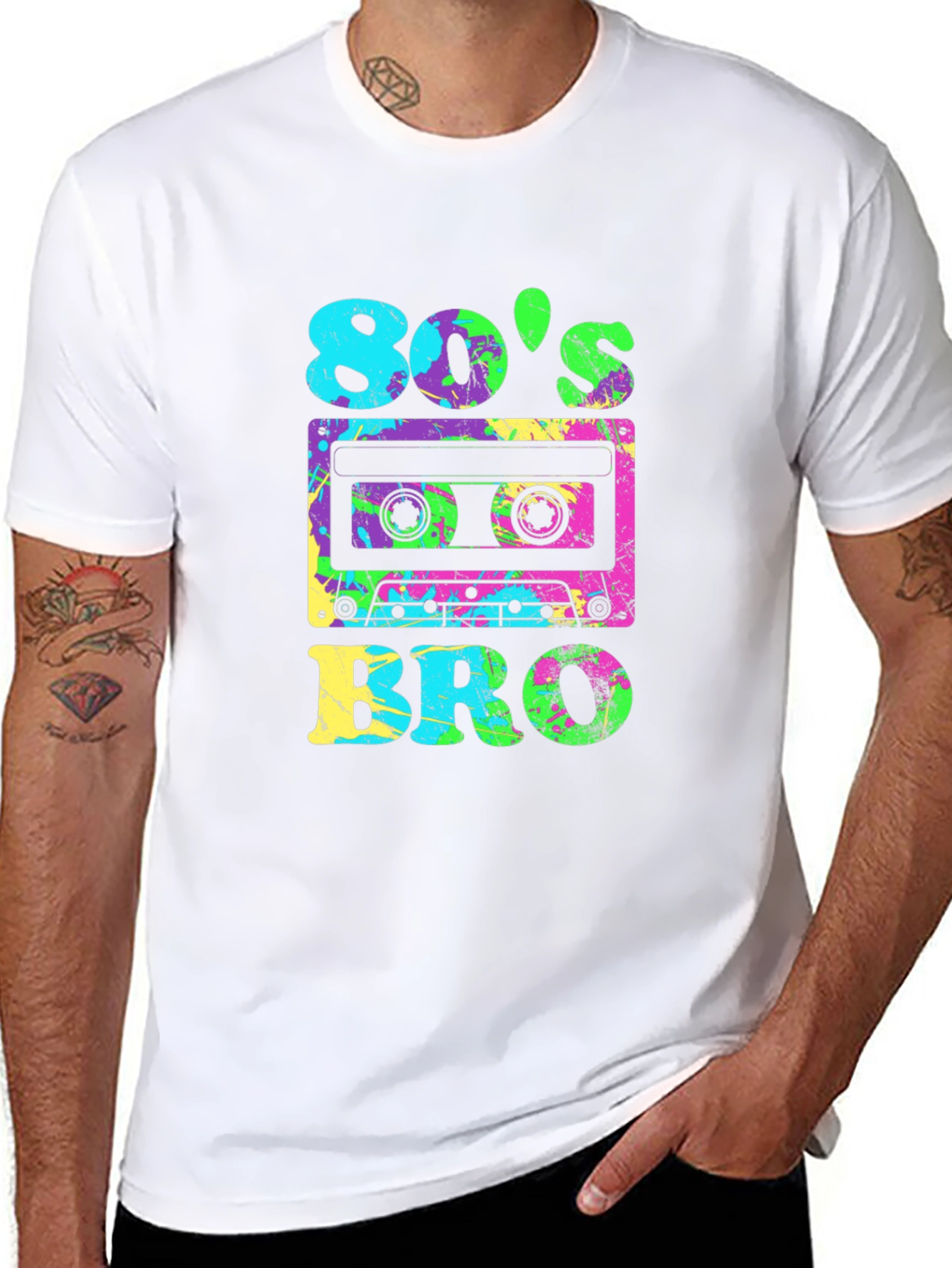 80s Bro Retro Cassette Graphic T-Shirt