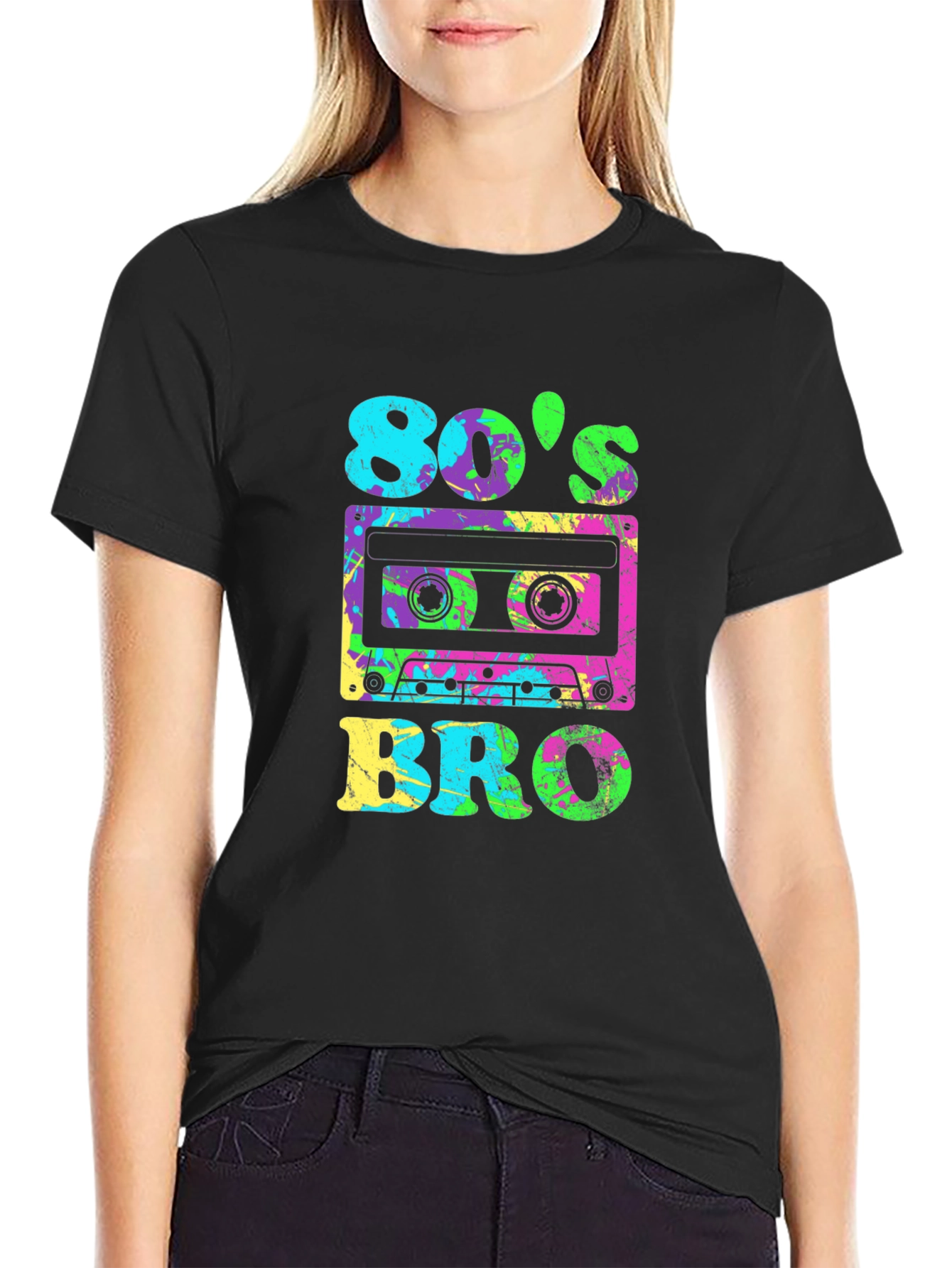 80s Bro Retro Cassette Graphic T-Shirt