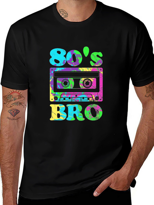 80s Bro Retro Cassette Graphic T-Shirt