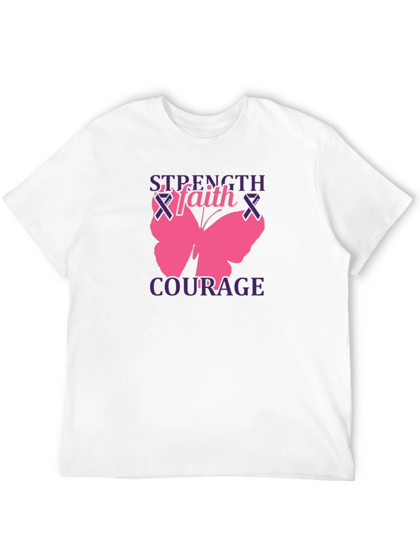 Strength Faith Courage Butterfly Graphic Tee