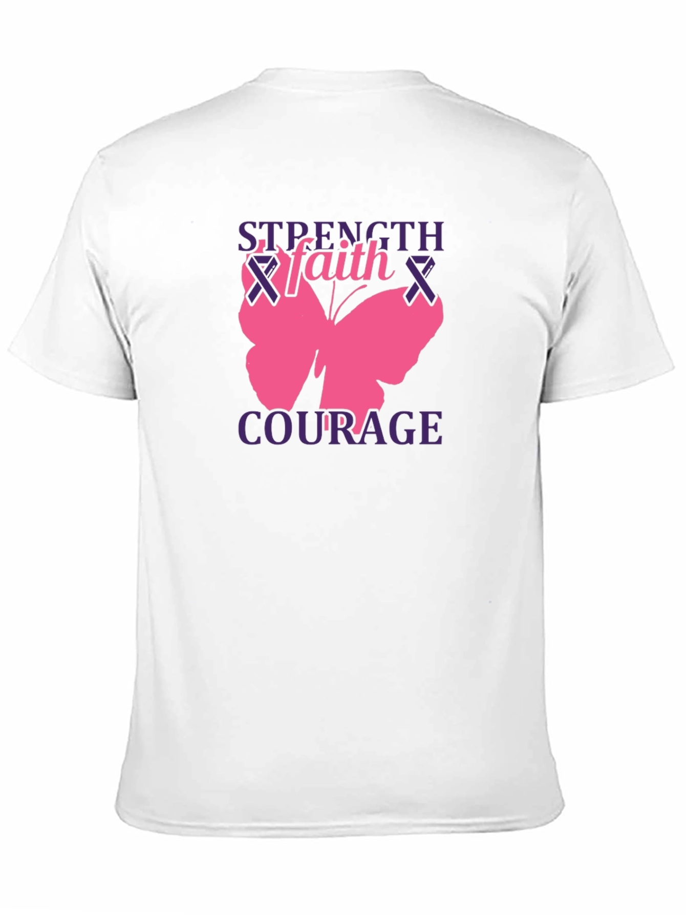 Strength Faith Courage Butterfly Graphic Tee