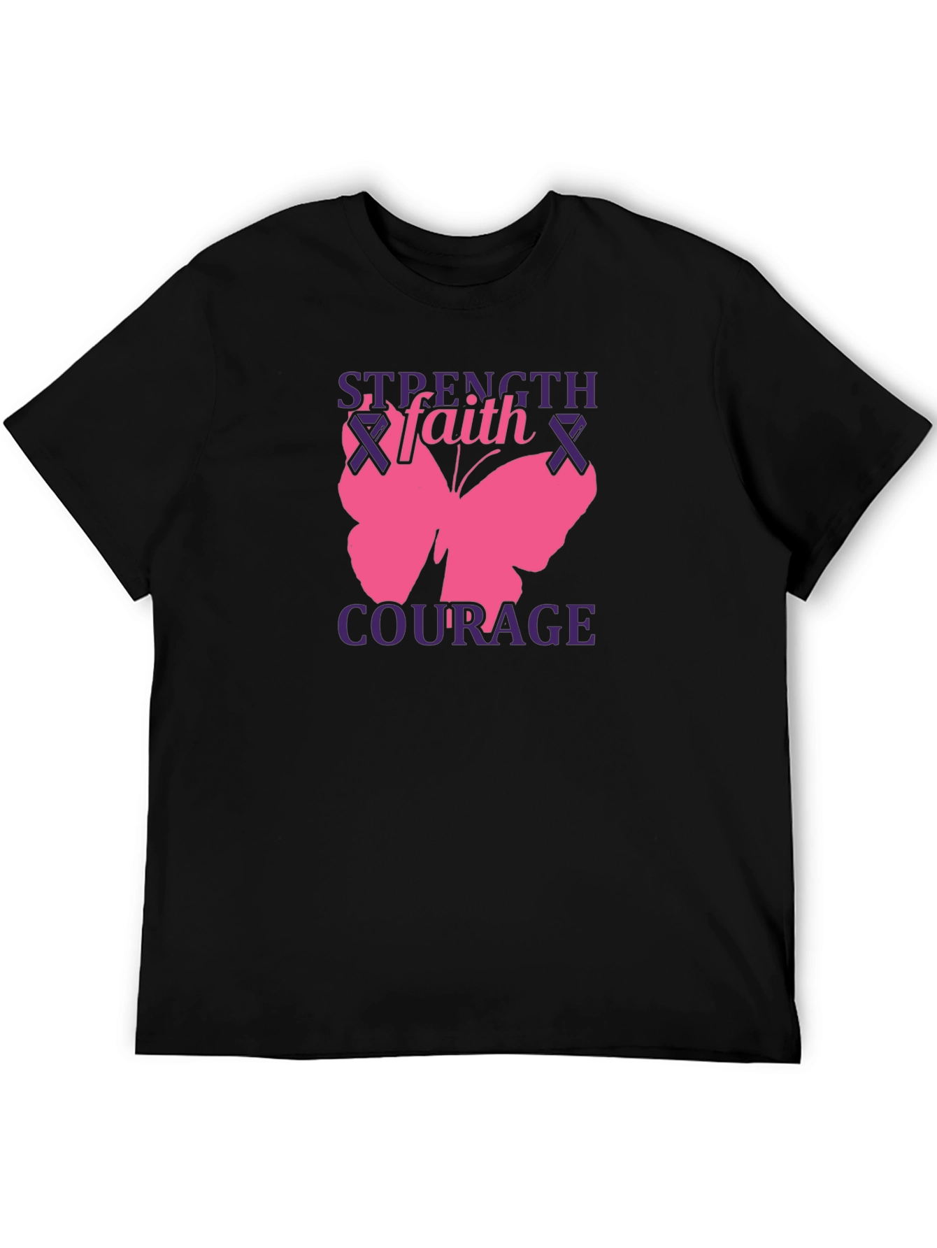 Strength Faith Courage Butterfly Graphic Tee