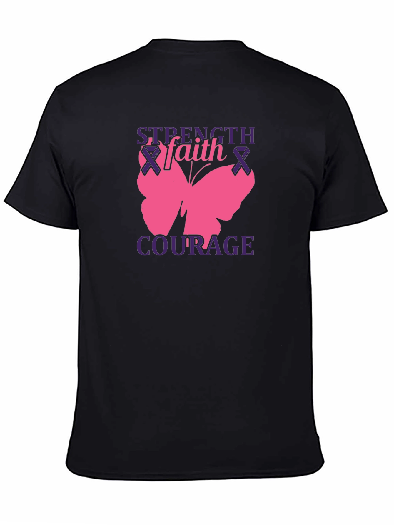Strength Faith Courage Butterfly Graphic Tee