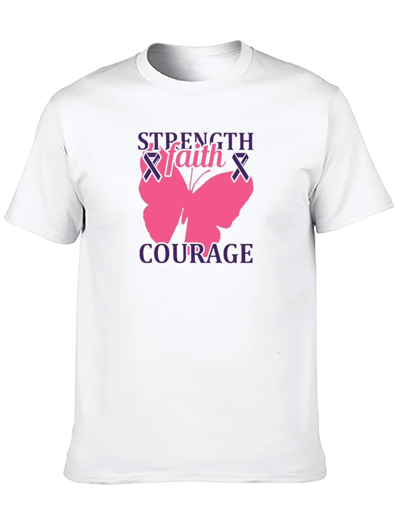 Strength Faith Courage Butterfly Graphic Tee