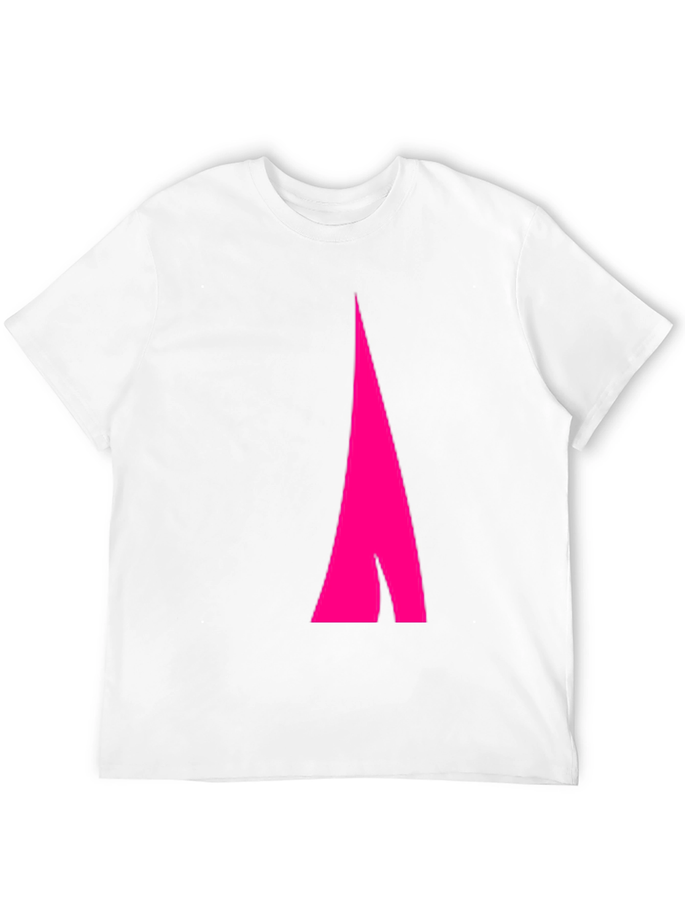 Mens Black Tee with Abstract Pink Arrow Design