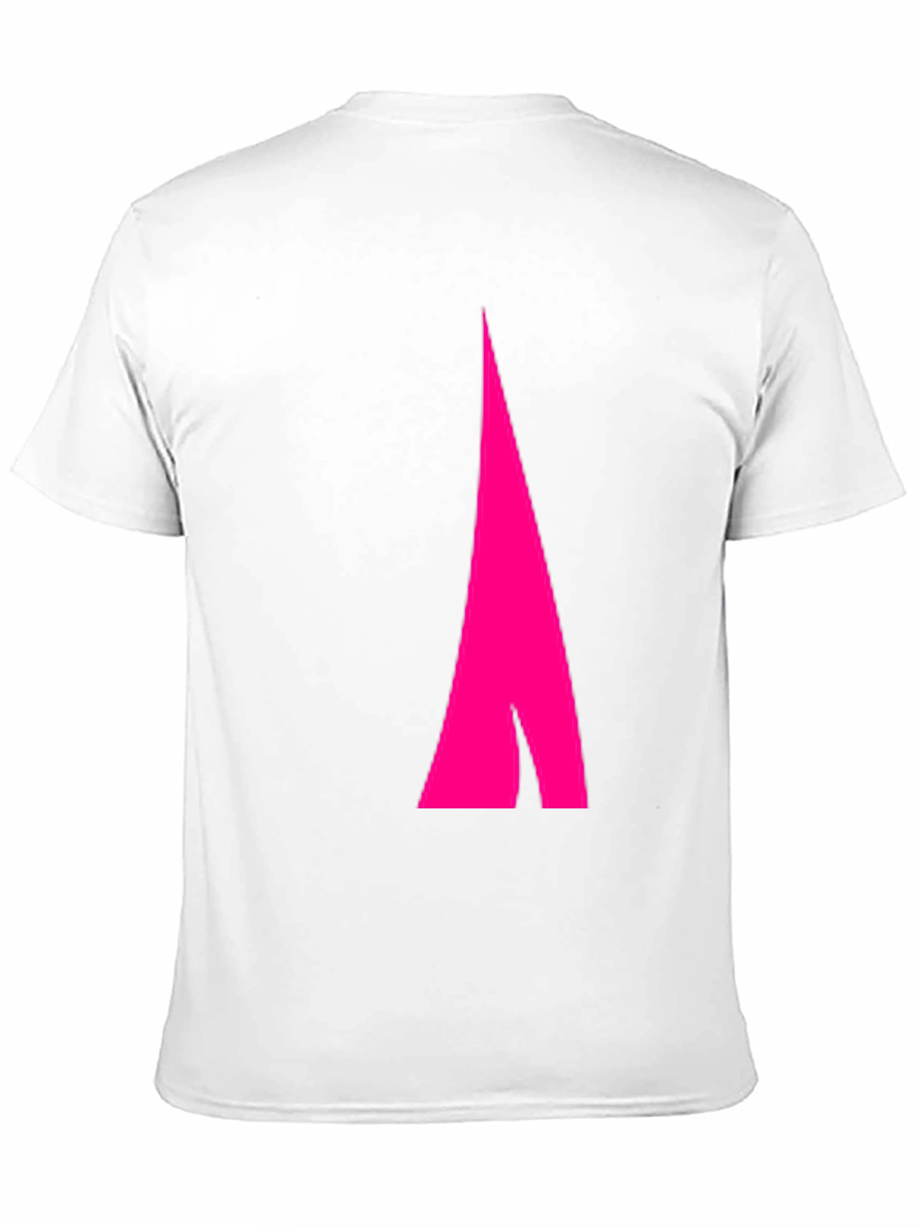 Mens Black Tee with Abstract Pink Arrow Design