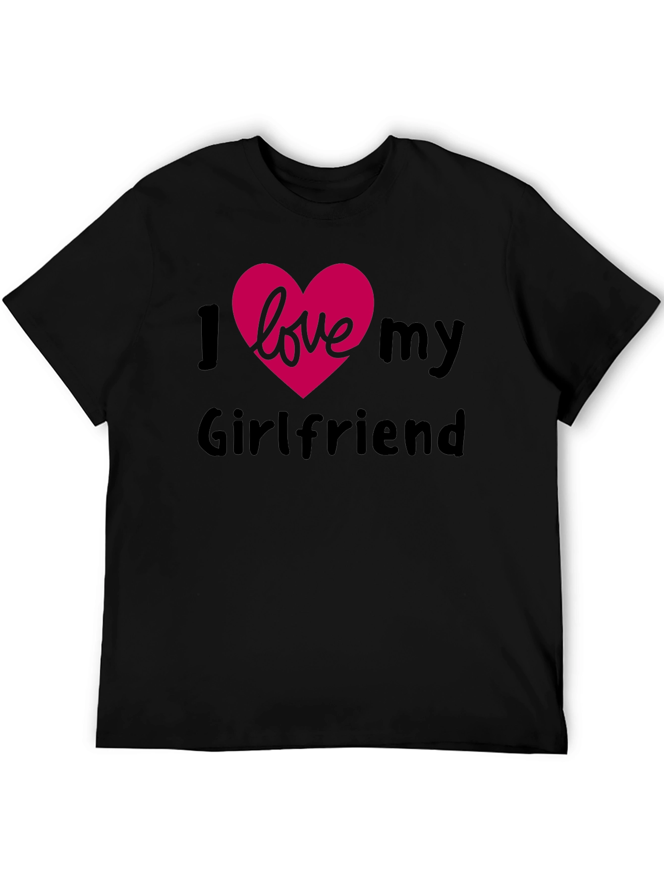 I Heart My Girlfriend Black T-Shirt - Affectionate Apparel