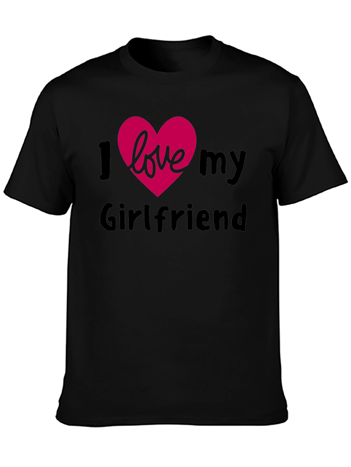I Heart My Girlfriend Black T-Shirt - Affectionate Apparel