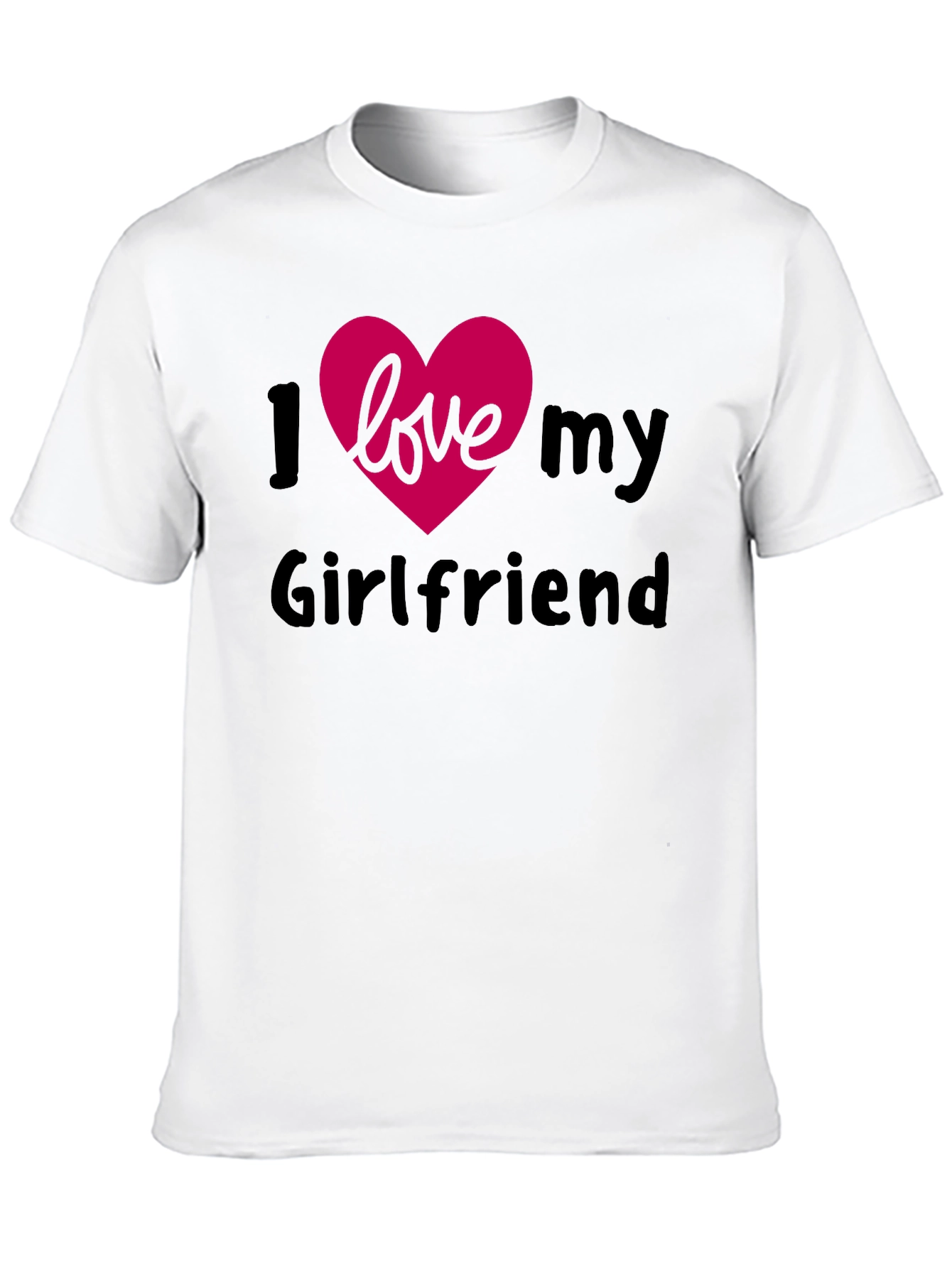 I Heart My Girlfriend Black T-Shirt - Affectionate Apparel
