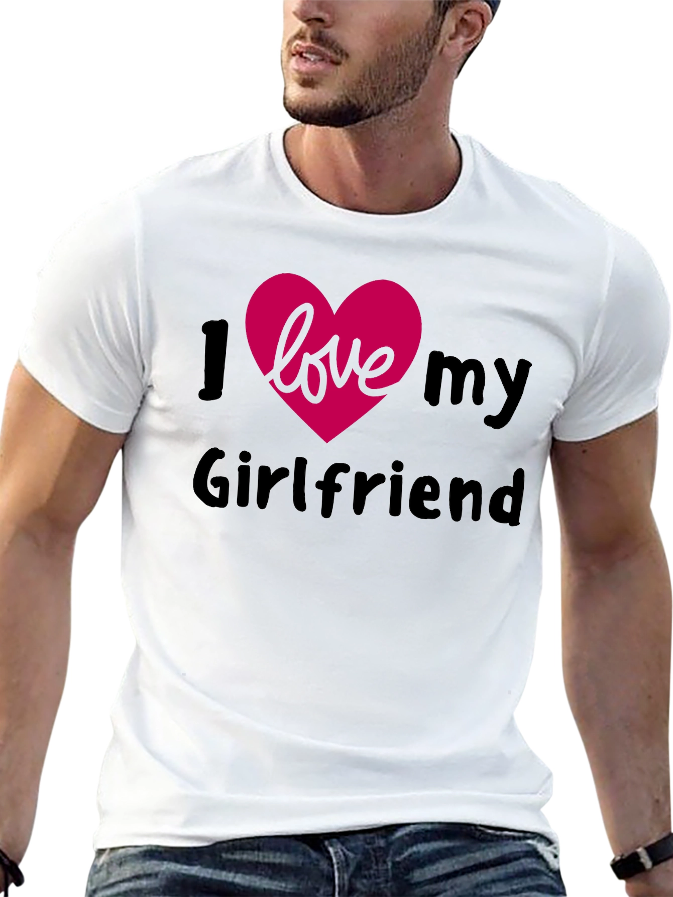 I Heart My Girlfriend Black T-Shirt - Affectionate Apparel