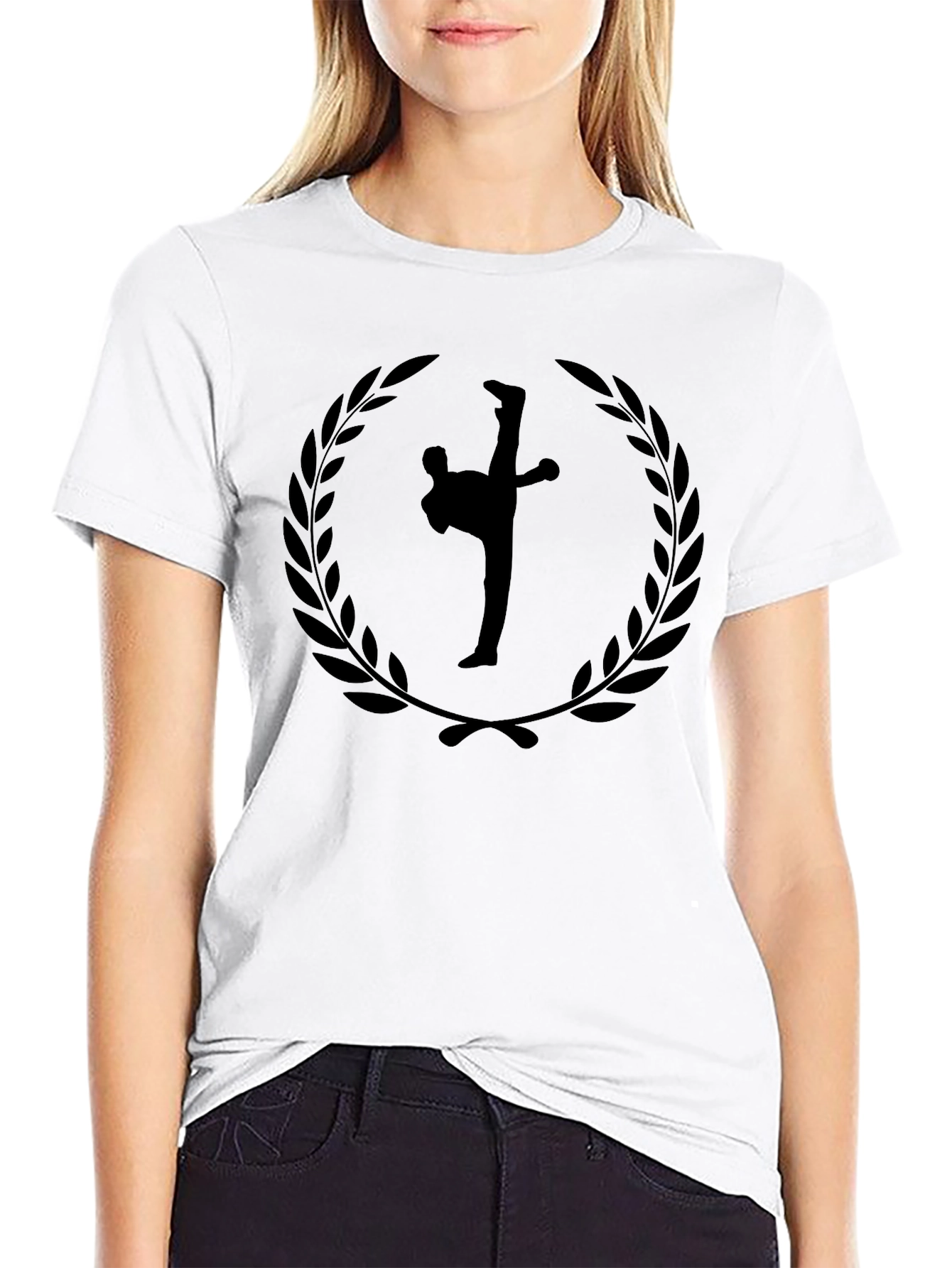 Martial Arts Silhouette Graphic T-Shirt