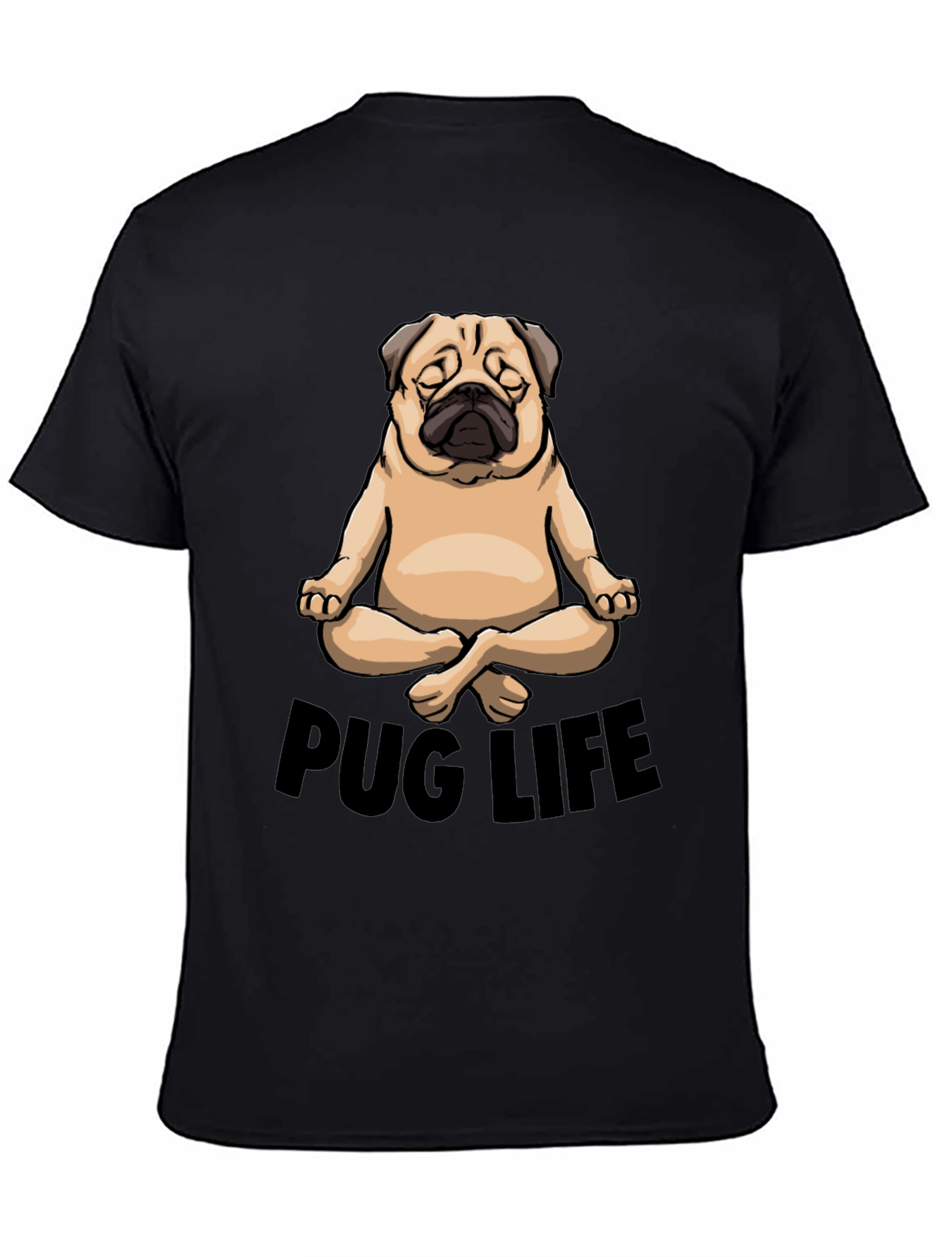 Zen Pug Life T-Shirt - Meditating Dog Graphic Tee