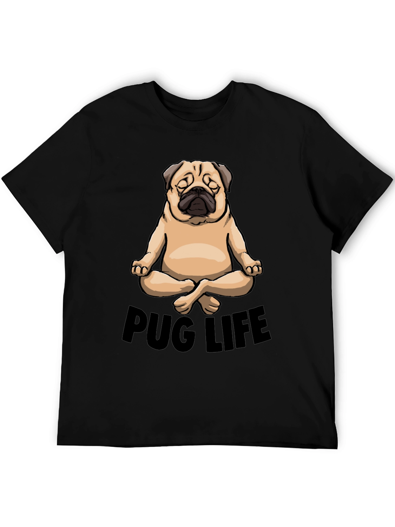 Zen Pug Life T-Shirt - Meditating Dog Graphic Tee