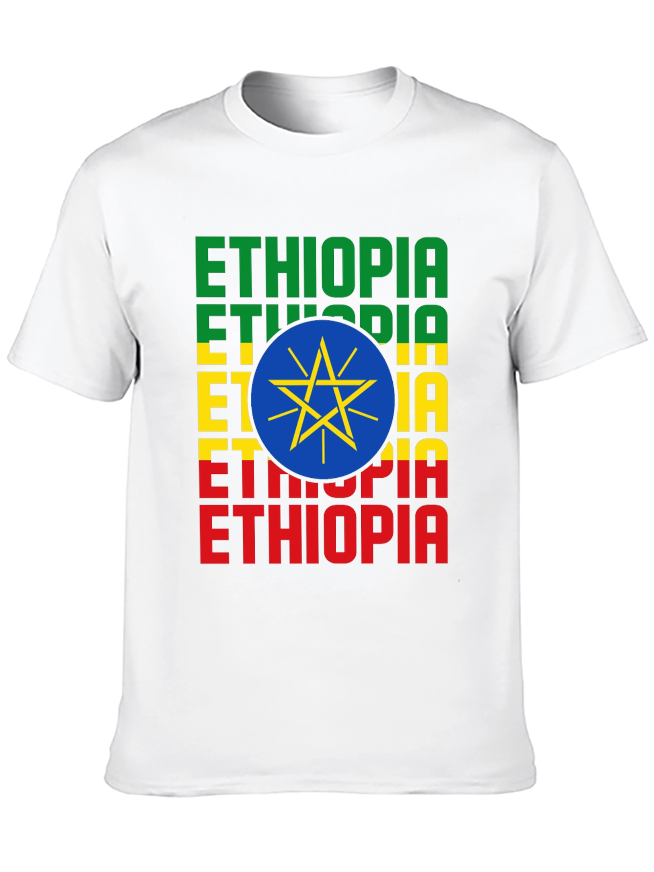 Ethiopia Flag T-Shirt - Mens Graphic Tee