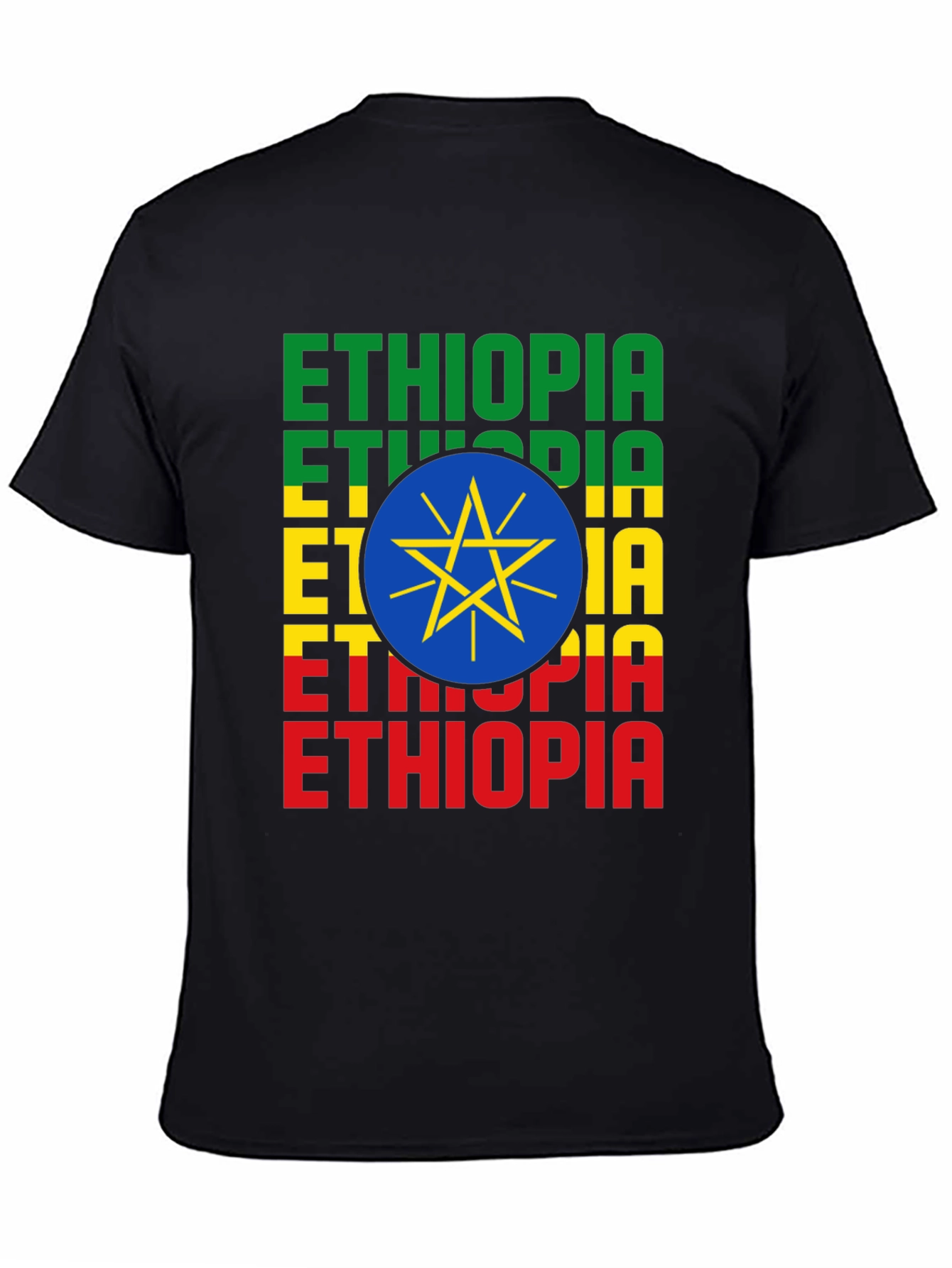 Ethiopia Flag T-Shirt - Mens Graphic Tee