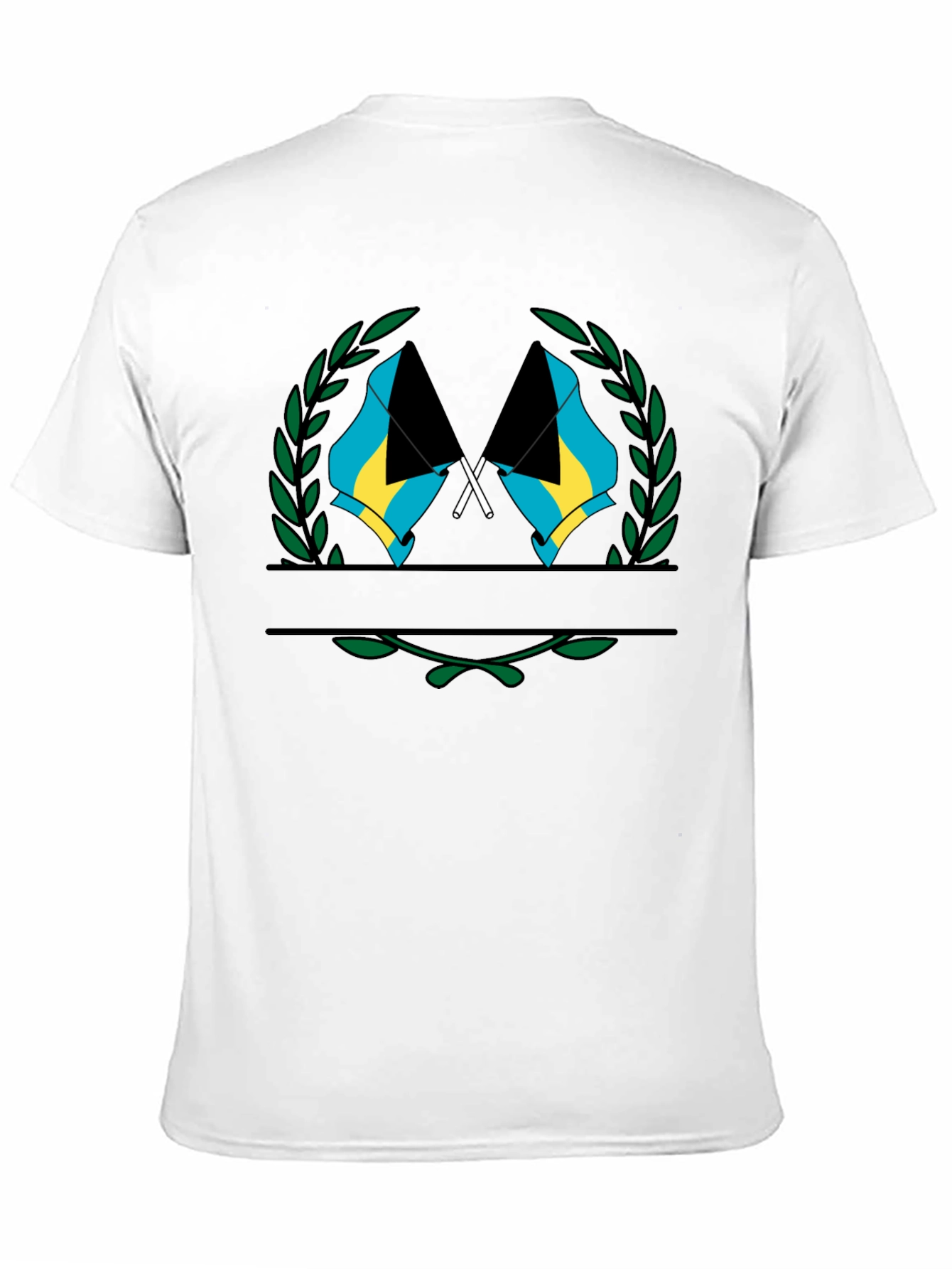 Bahamas Flag T-Shirt - Black Graphic Tee