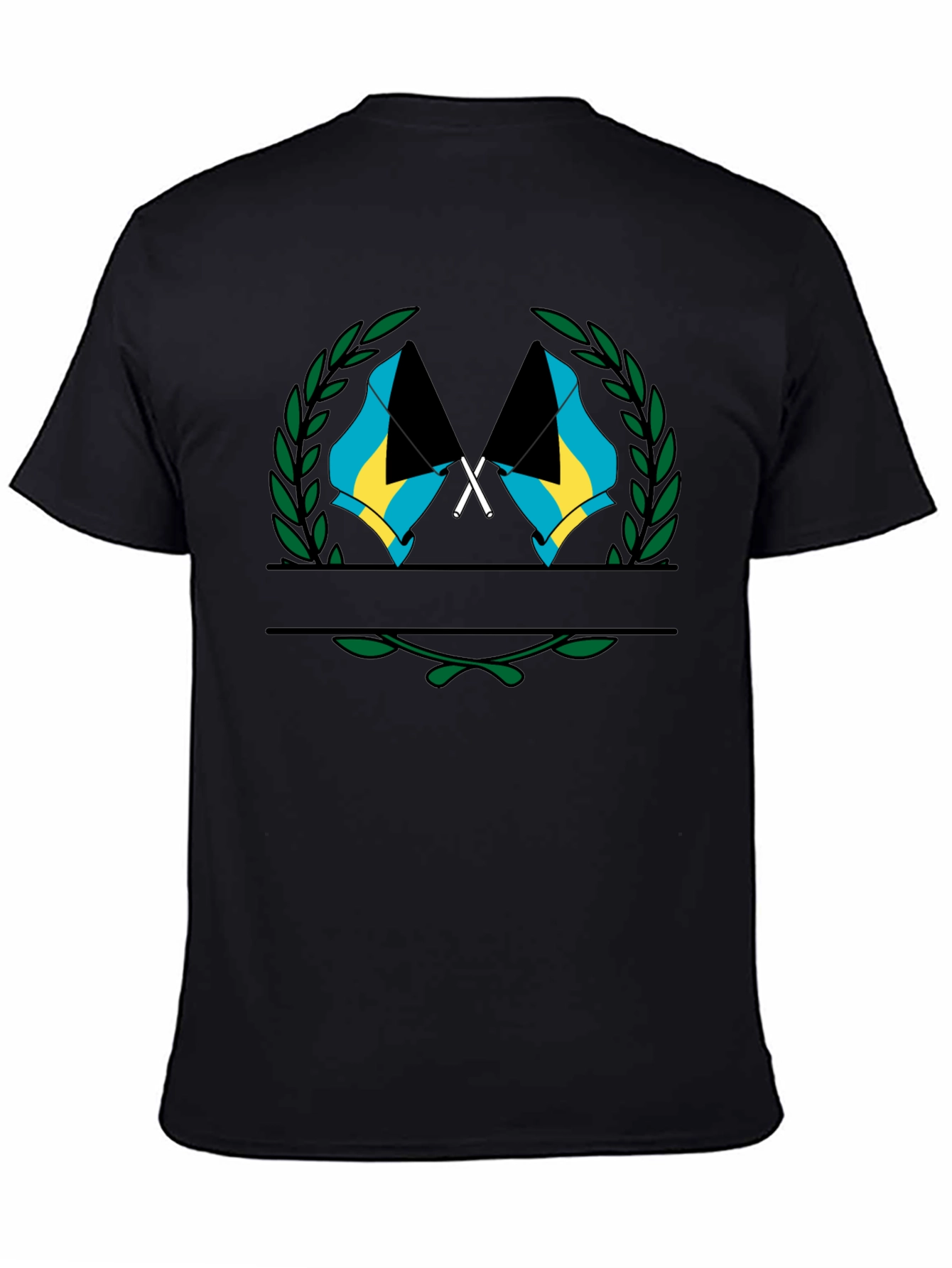 Bahamas Flag T-Shirt - Black Graphic Tee