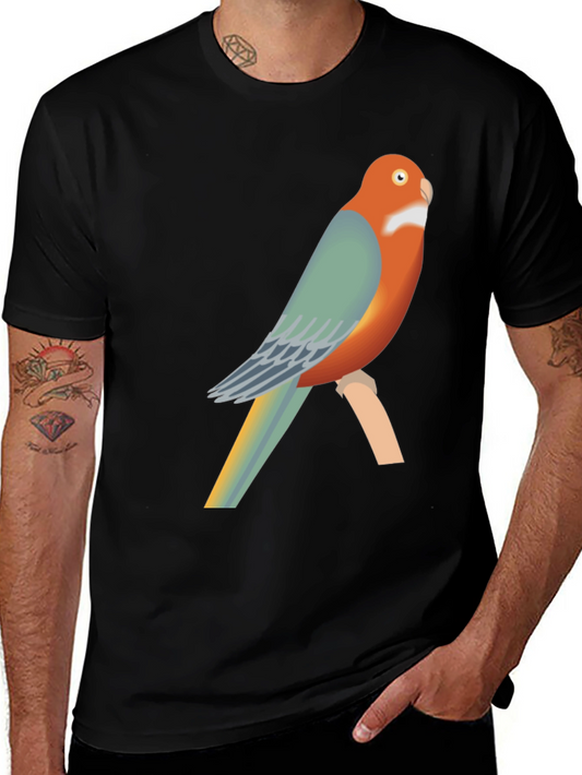 Parrot Graphic Black T-Shirt | Casual Tee