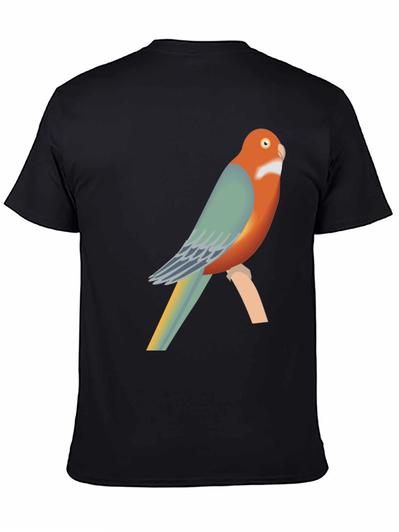 Parrot Graphic Black T-Shirt | Casual Tee