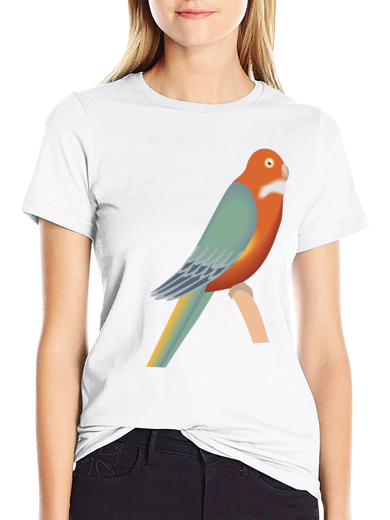 Parrot Graphic Black T-Shirt | Casual Tee