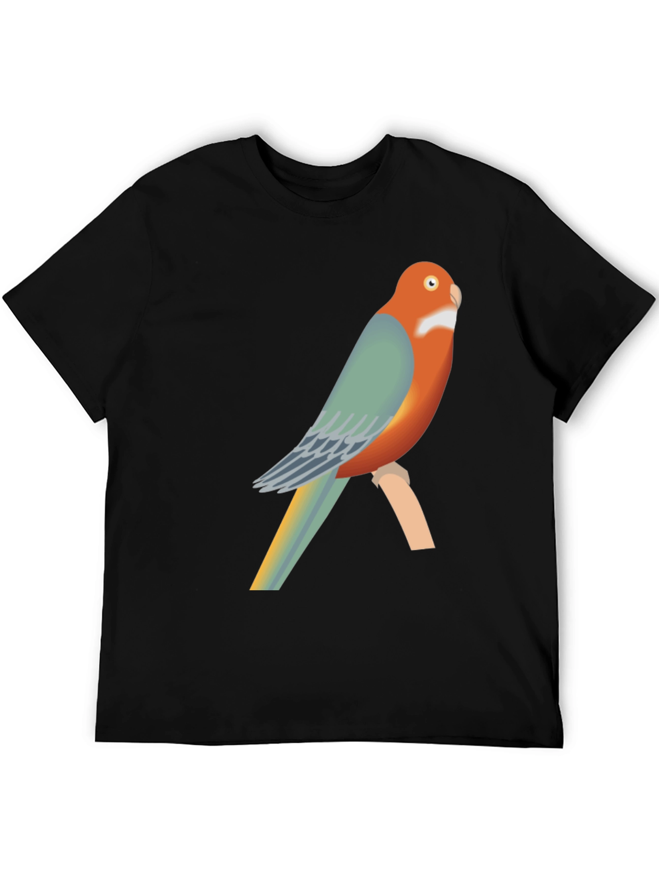Parrot Graphic Black T-Shirt | Casual Tee