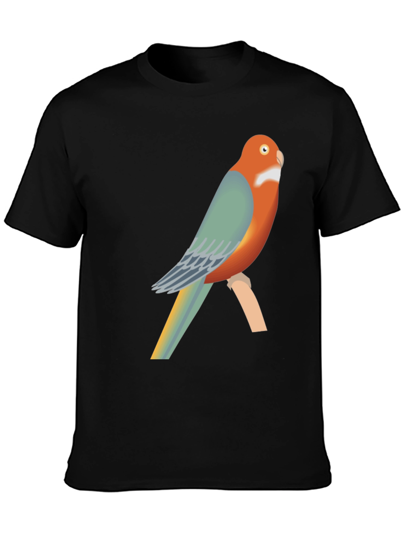 Parrot Graphic Black T-Shirt | Casual Tee