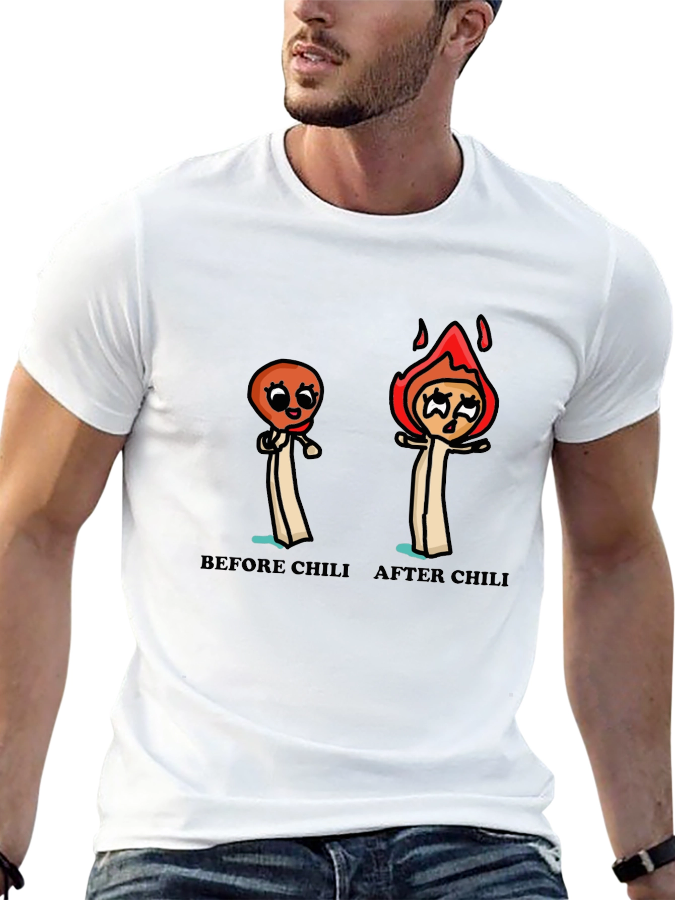 Funny Chili Lover T-Shirt - Before and After