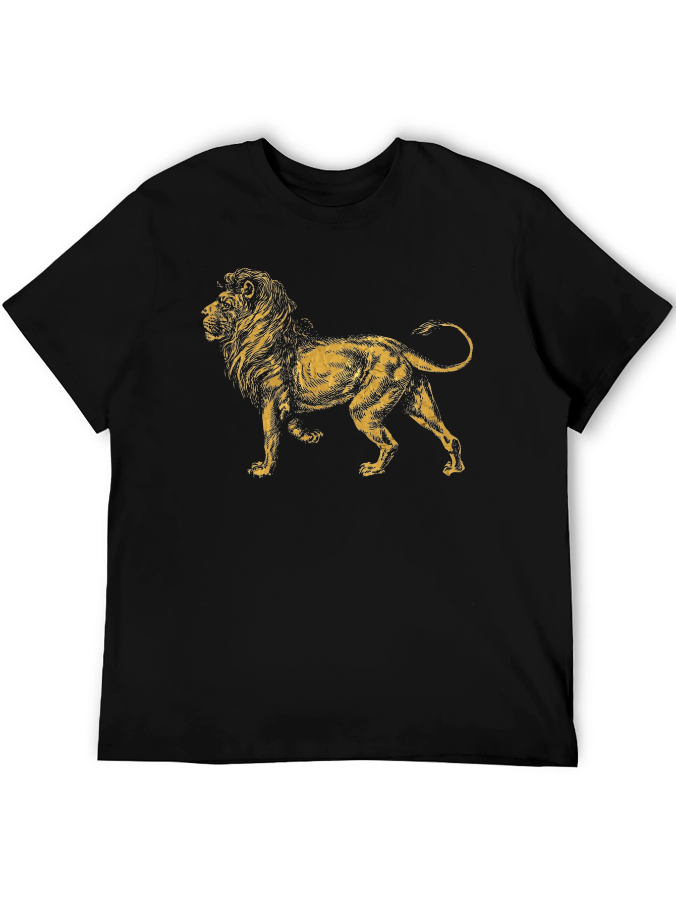 Lion Graphic Tee - Black Unisex T-Shirt